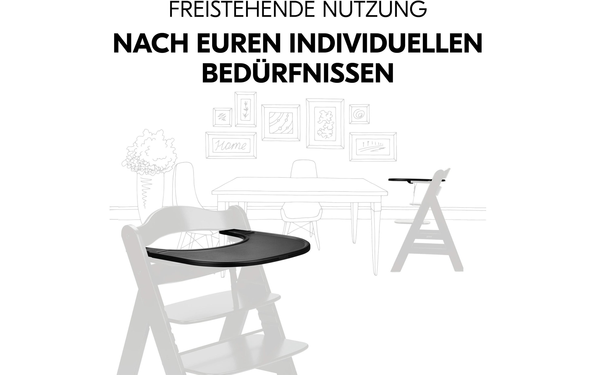 Hauck Hochstuhltablett »Essbrett Alpha Click Speckle«