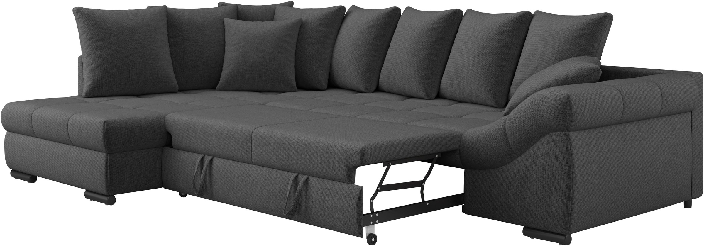 Mr. Couch Canapé d'angle »Pietro, L-Form, mit Bett, wahlweise mit Kaltschaum« mit Bett und wahlweise mit Kaltschaum