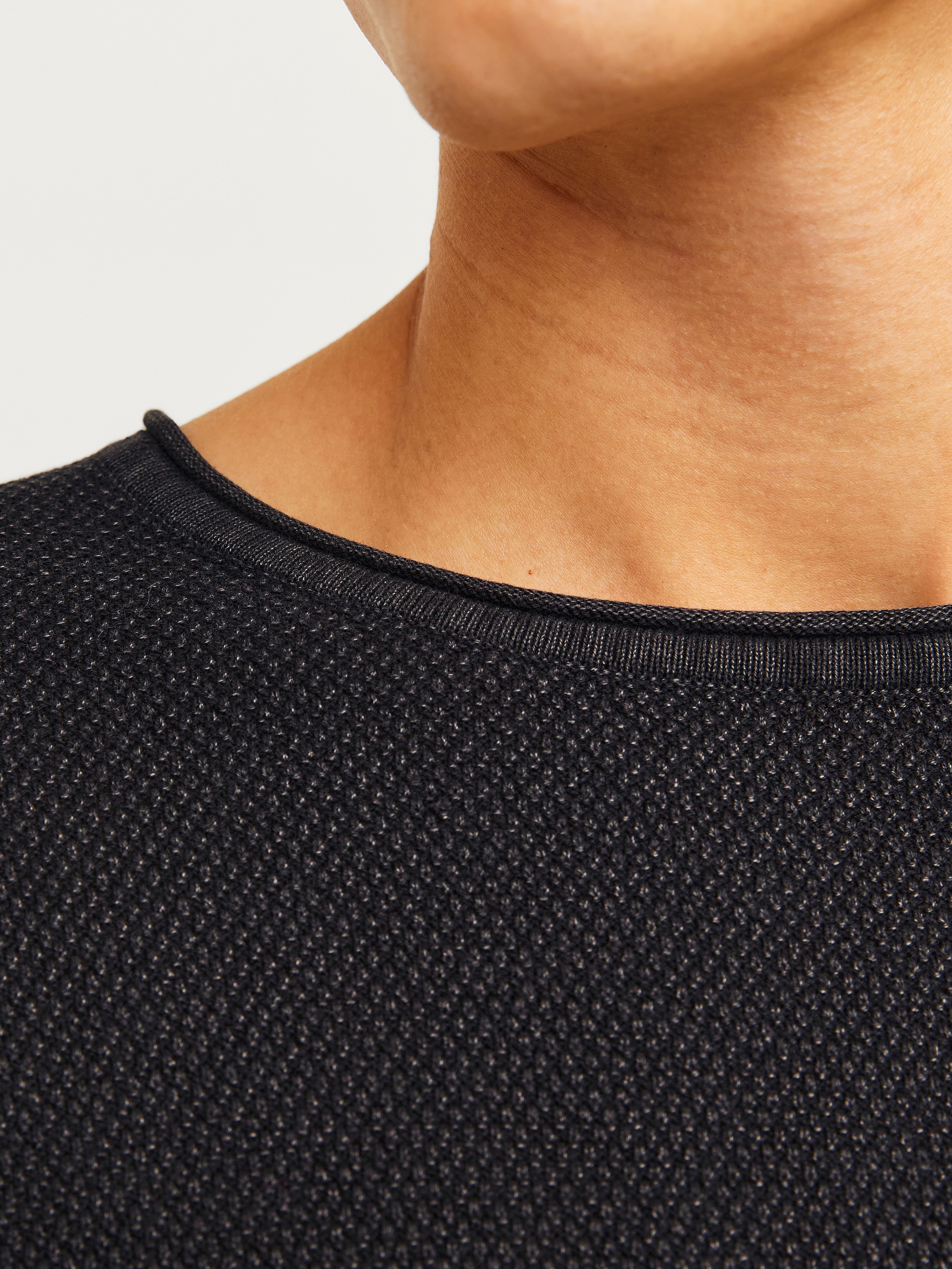 Jack & Jones Pull à col rond »JJDEAN KNIT CREW NECK AW24« in gewaschener Optik