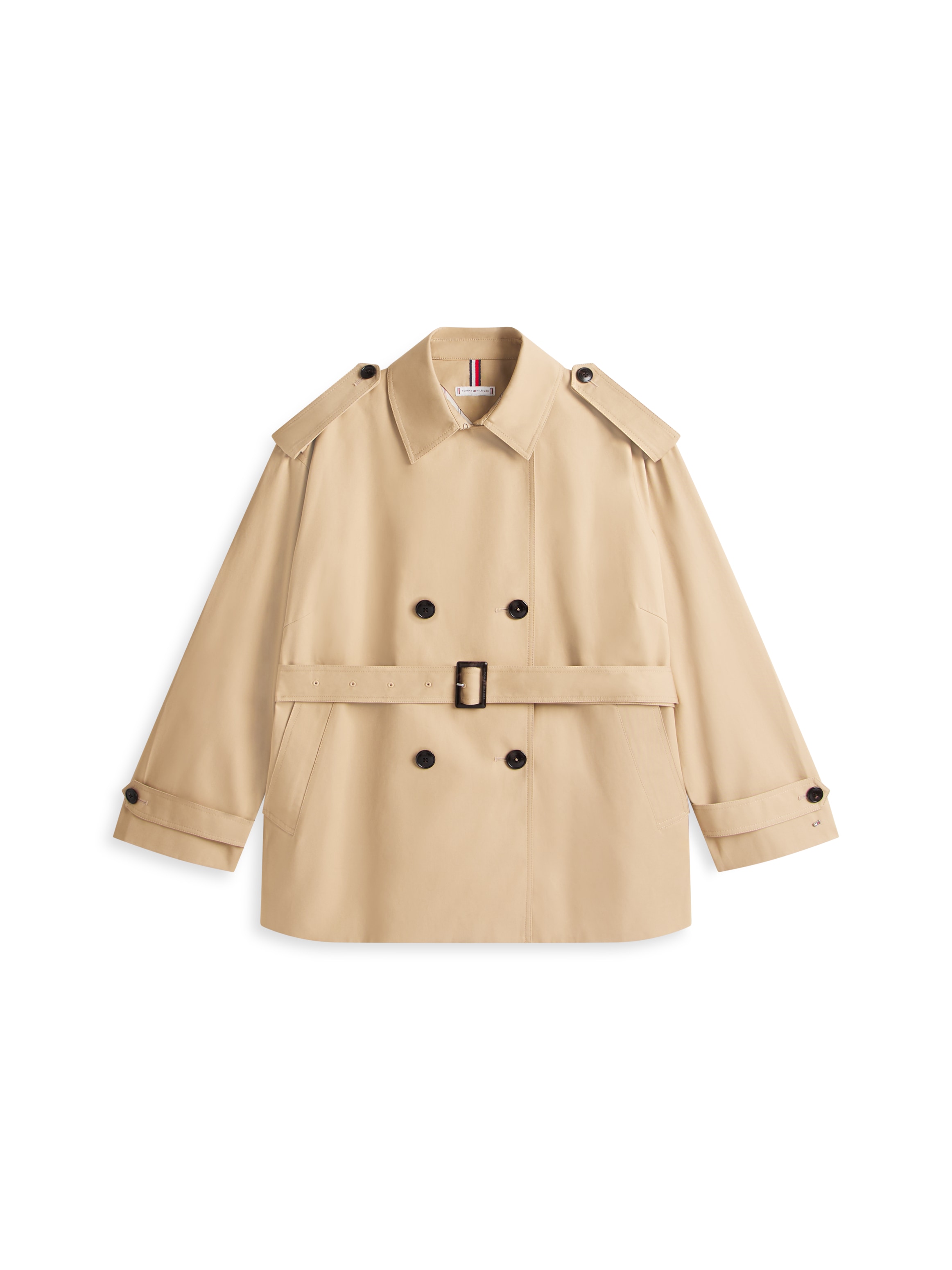 Tommy Hilfiger Curve Bikerjacke »CRV COTTON SHORT TRENCH« in grossen Grössen