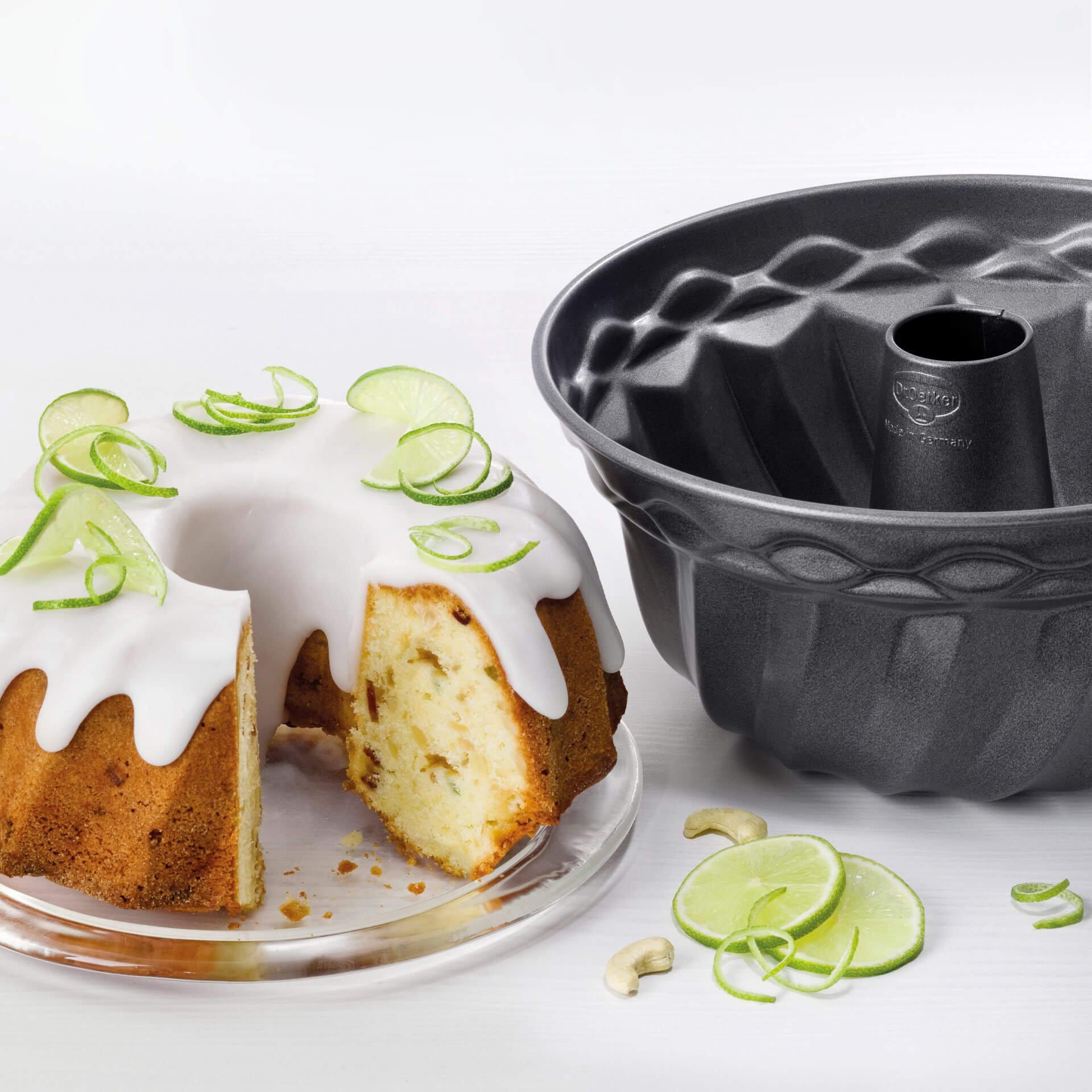 Dr. Oetker Küchenhelfer Moule à kouglof »Back-Harmonie, Ø 24 cm, Backform aus Stahlblech« mit keramisch verstärkter Antihaftbeschichtung, Made in Germany