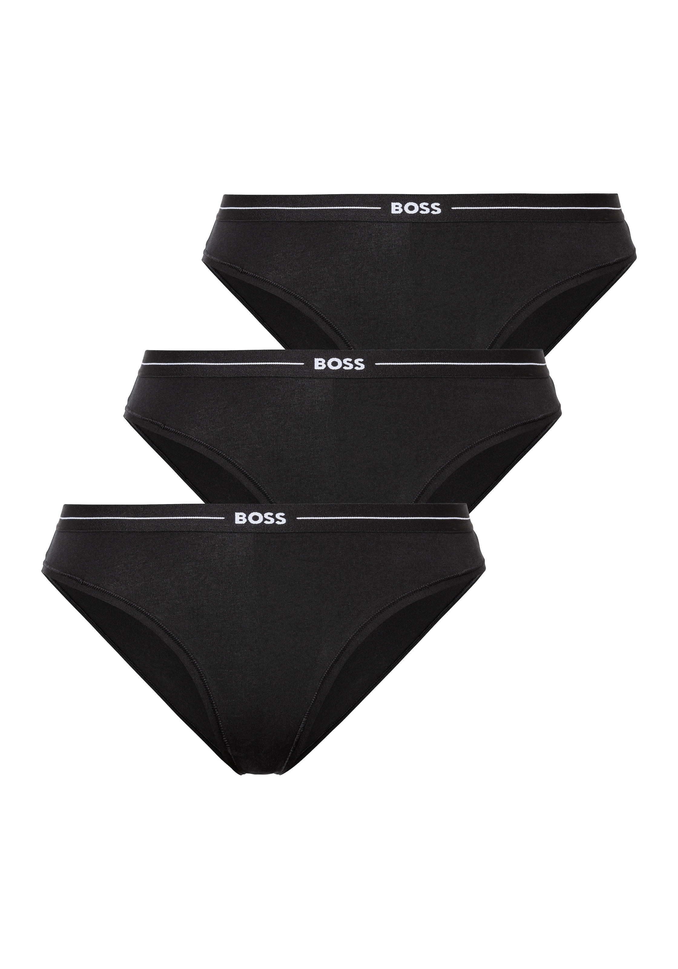 BOSS Slip »3P BRIEF« Paquet, 3er, 3 cuis mit elastischen Logobund
