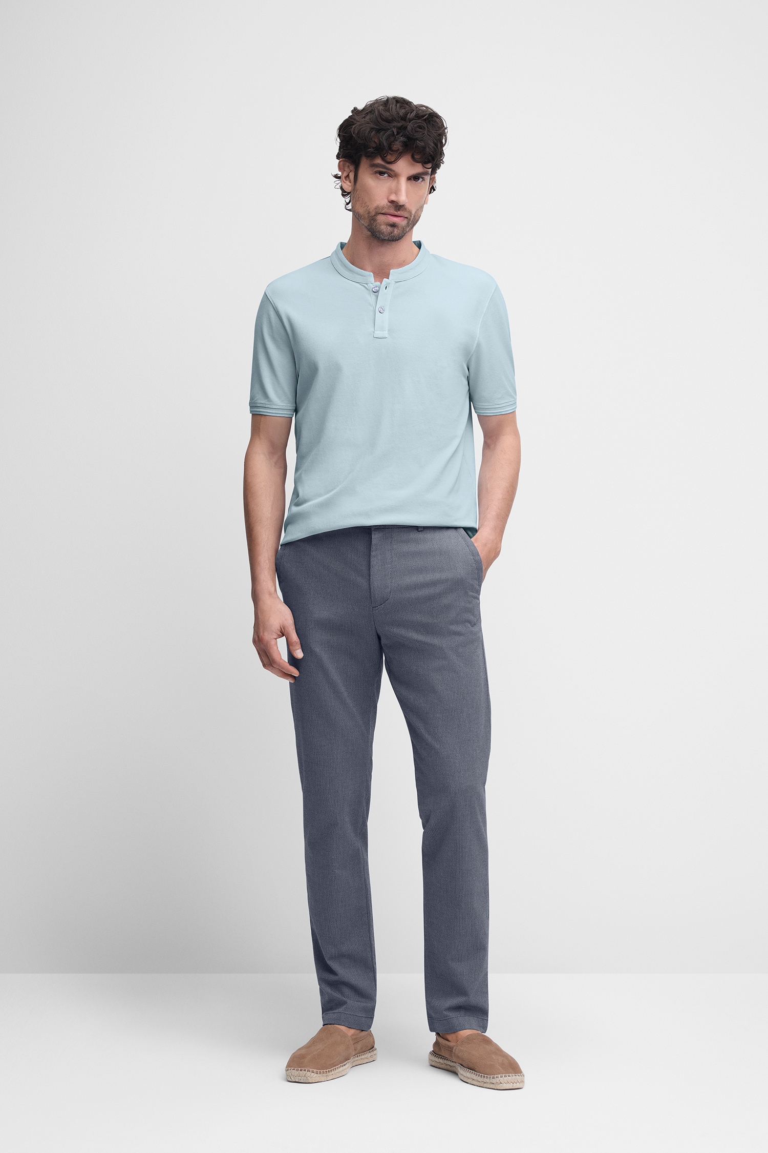 Cinque T-shirt »CILANO« Rundhalsausschnitt mit kurzer Knopfleiste, Relaxed Fit