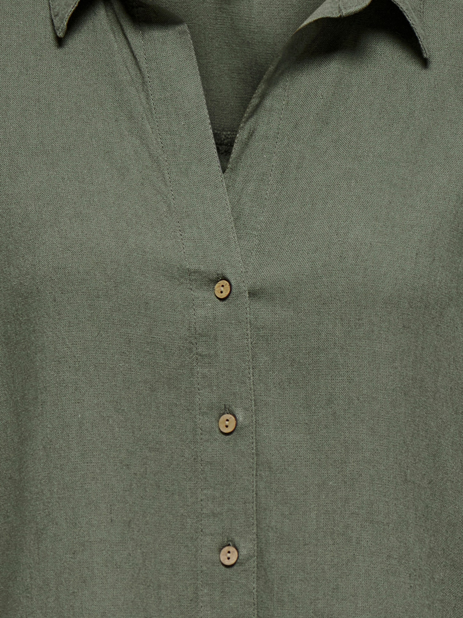 ONLY Blouse chemise »ONLGOA 3/4 STRAP LINEN BL SHIRT CC PNT« mit Leinen, umschlagbare Manschetten