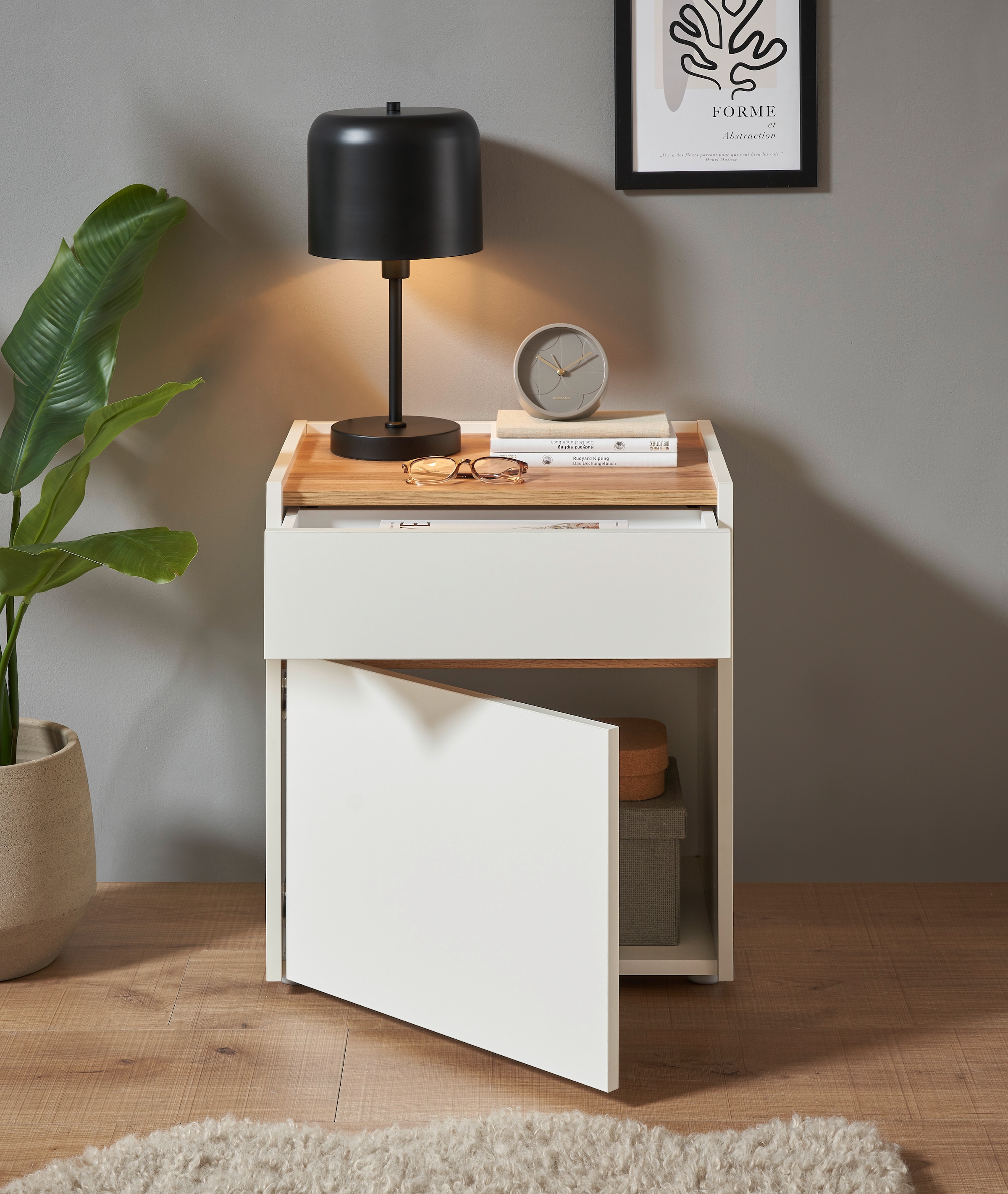 INOSIGN Table de nuit »CiTY/GiRON, Nachttisch, Nachtschrank, Bestellschrank, Nachtkonsole« in zwei Farben erhältlich, Stauraumfach und Schublade