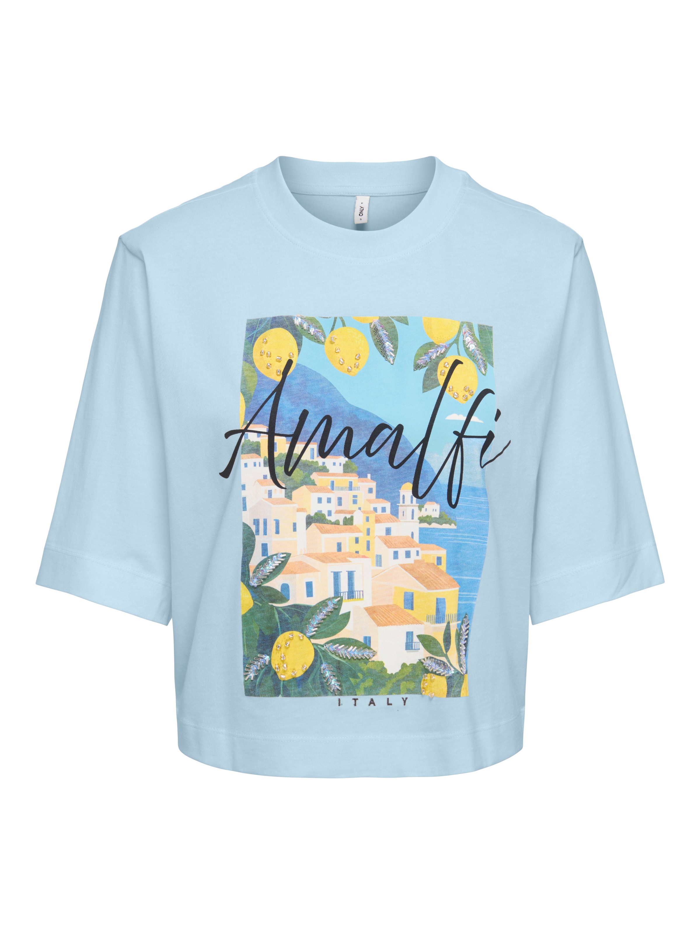 ONLY T-shirt »ONLVEGA NEW S/S VIBE TOP BOX JRS« coton, coupe régulière, col rond