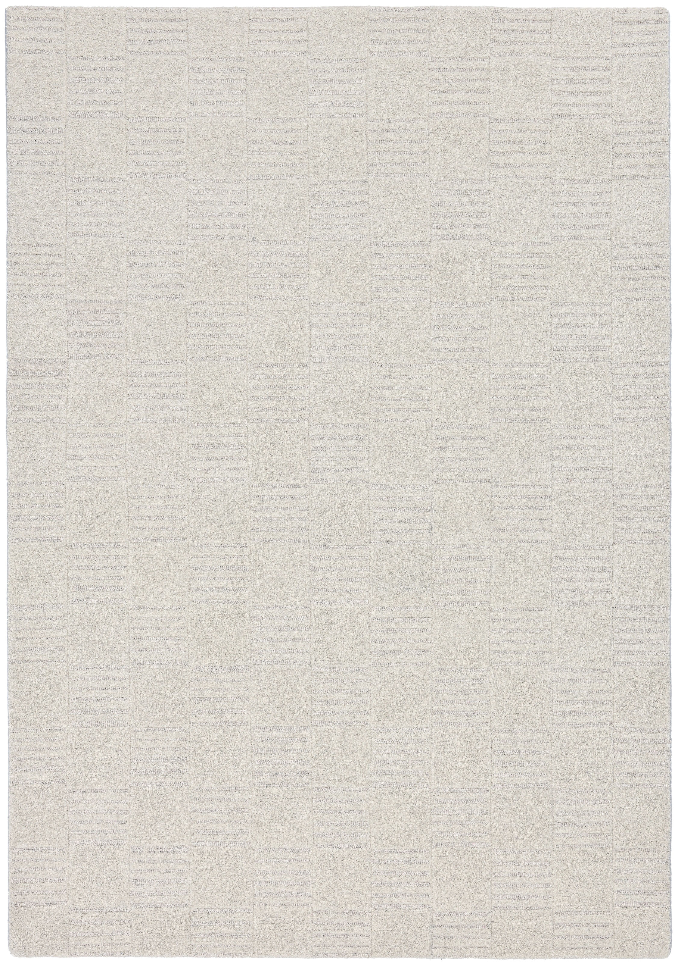 my home Tapis en laine »Motala, Handgefertigt, Wolle, Hoch-Tief-Effekt,« Rectangulaire 14 mm Höhe einfarbig, 3D-Design, Wohnzimmer, Schlafzimmer, Esszimmer