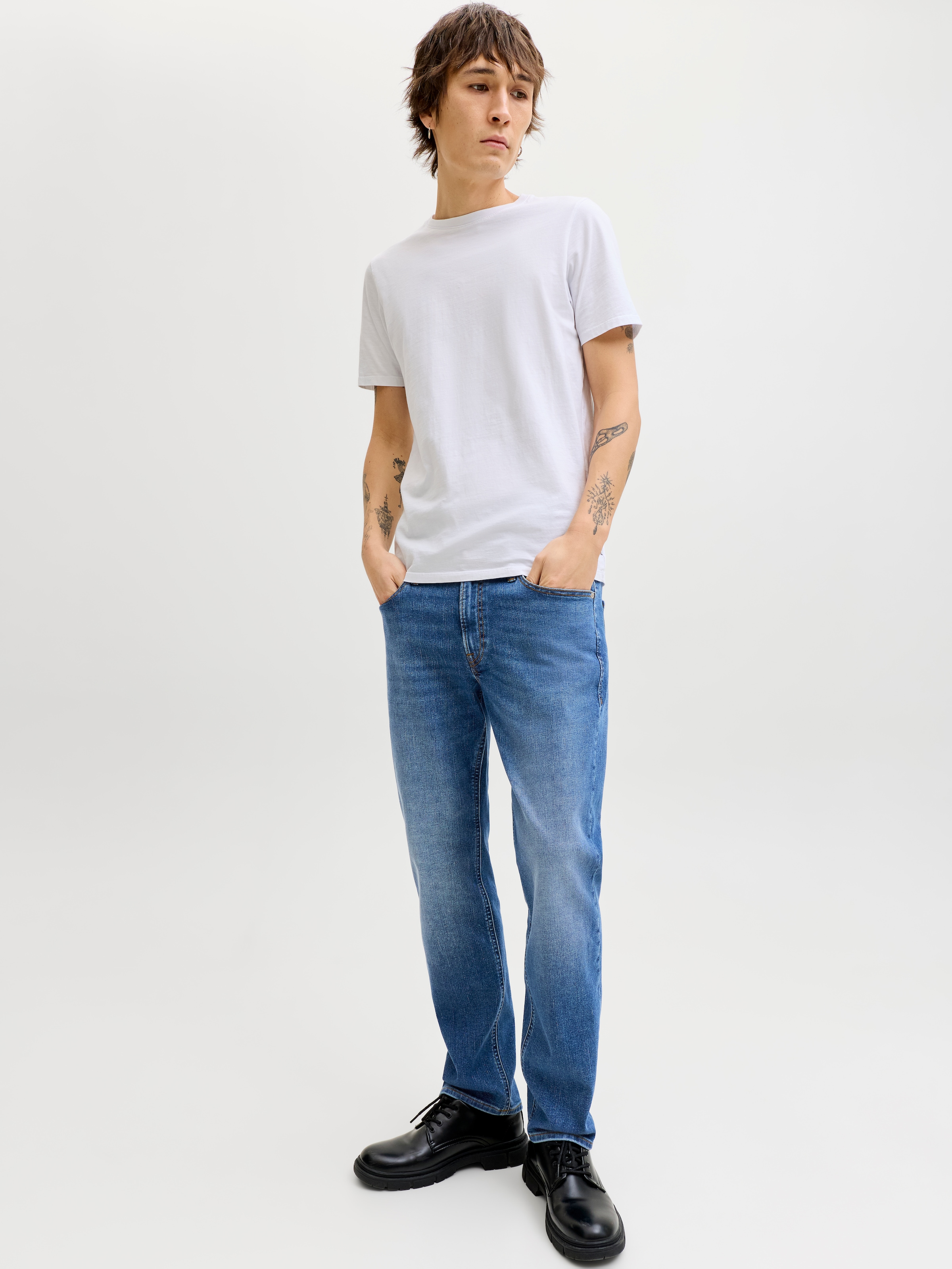 Jack & Jones Straight-Jeans »JJICLARK JJORIGINAL SQ 2« Baumwollmischung, straight fit