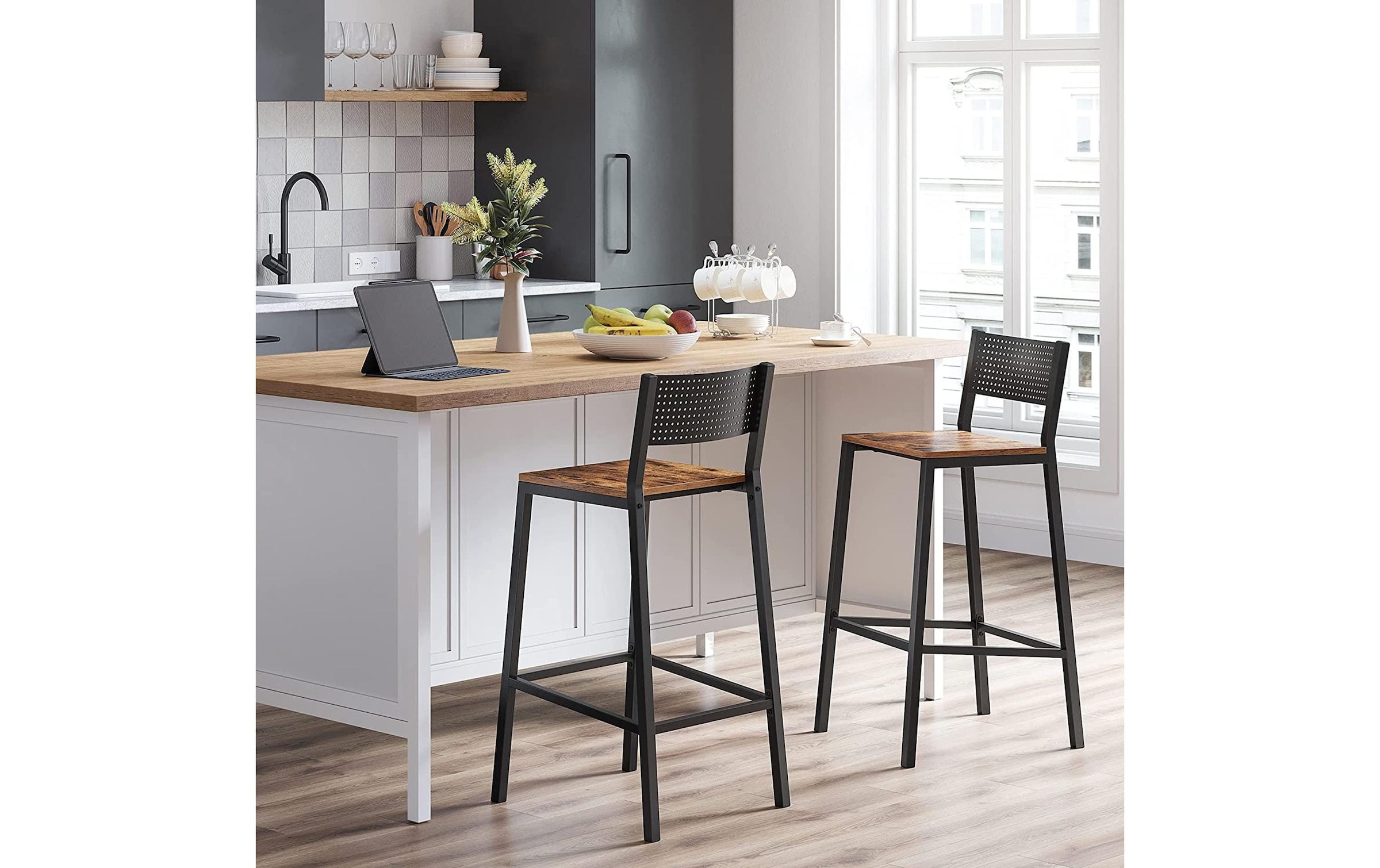 VASAGLE Tabouret de bar »2 Stück 43.1 x 97.2 cm« 2 cuis tlg.