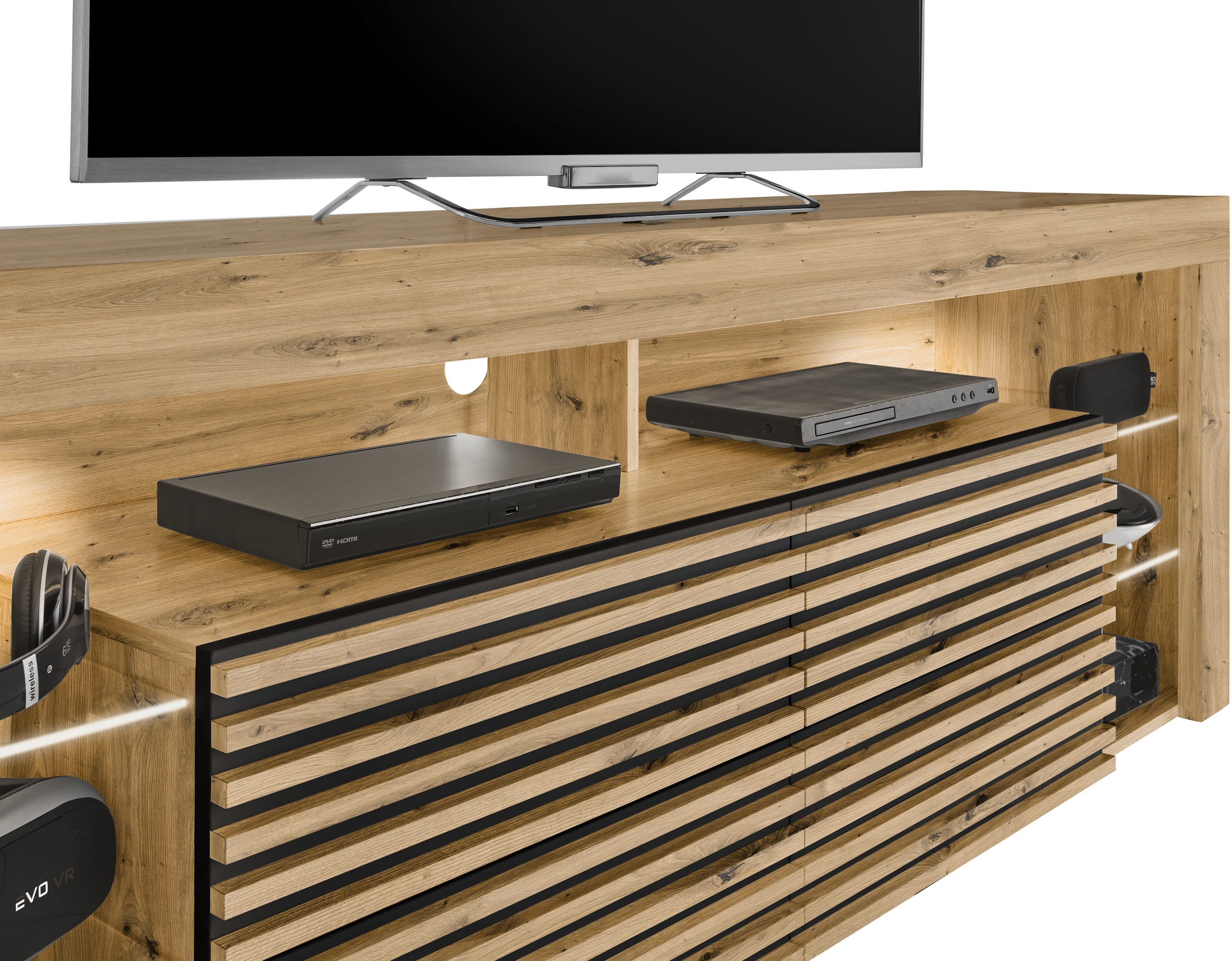 Stolkom Meuble TV »Goal TV Lowboard, B/H/T 179x67x 44 cm« 1 cuis tlg. %RESET$