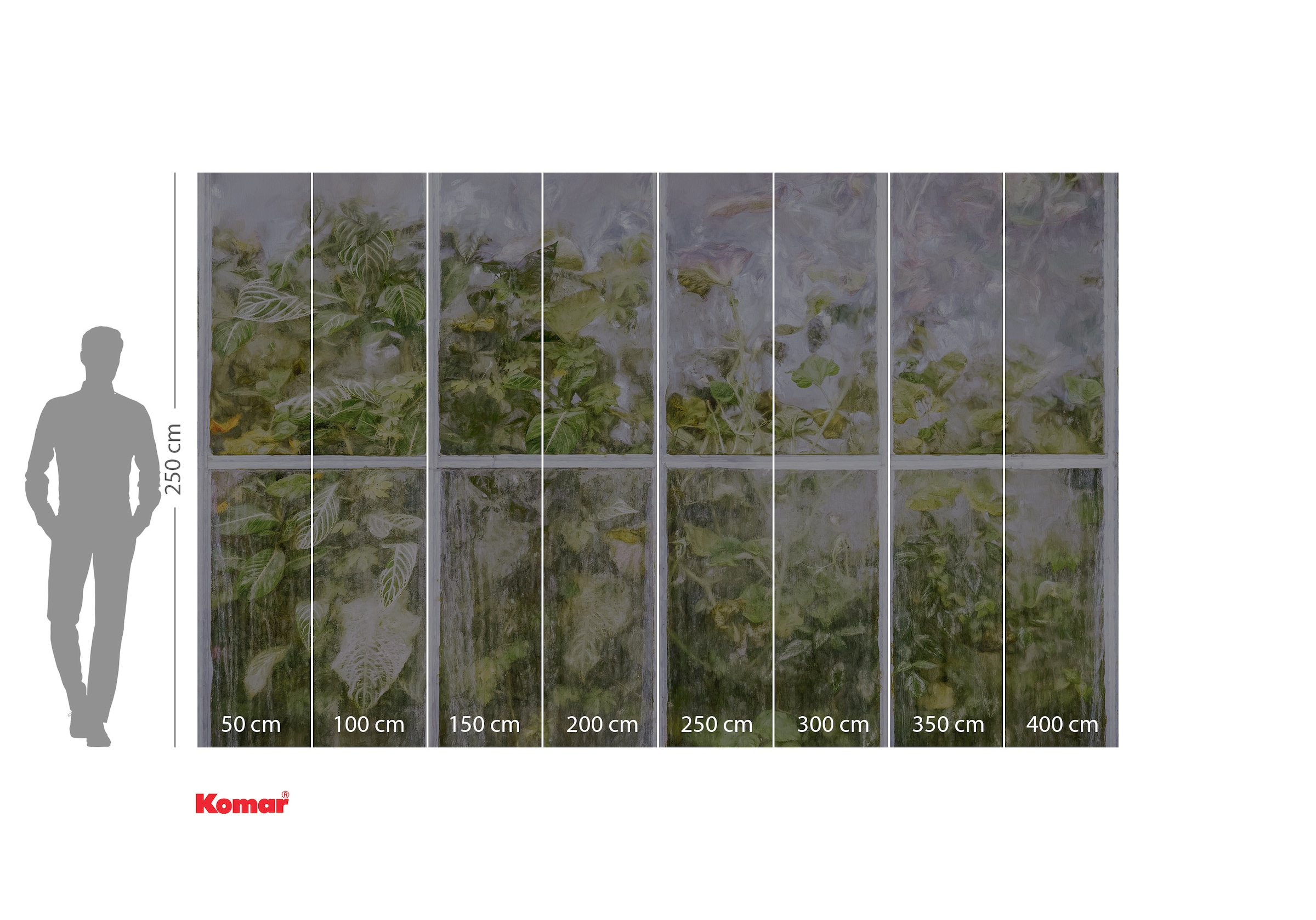 Komar Fototapete »Digitaldruck Vlies -  Secret Stash - Grösse 400 x 250 cm« bedruckt | floral | geblümt | gemustert | tropisch glatt Wohnzimmer, Schlafzimmer