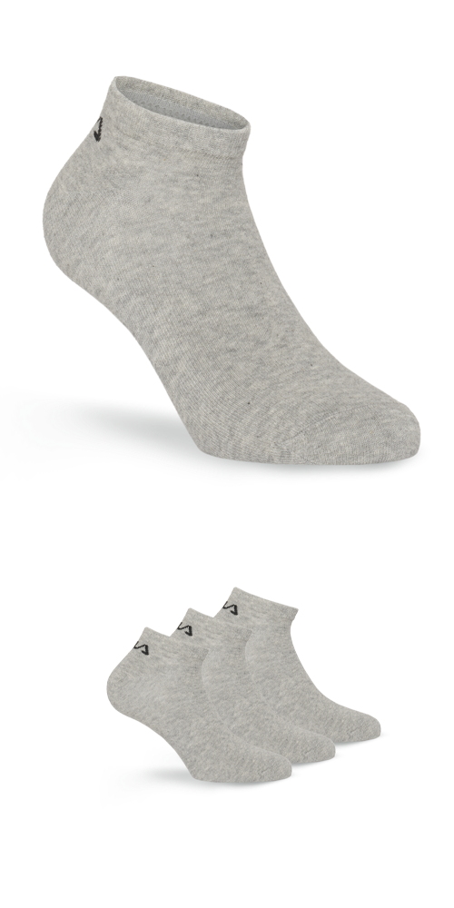 Fila Chaussettes »UNISEX INVISIBLE PLAIN SOCKS« 3 Couple tlg. mit eingestricktem Logo an der Ferse