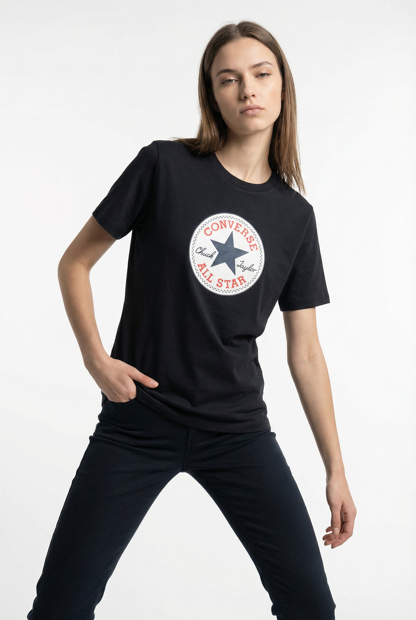 Converse T-Shirt »CHUCK PATCH TEE« Kurzarm, aus Baumwolle, in den Grössen XS bis XXL