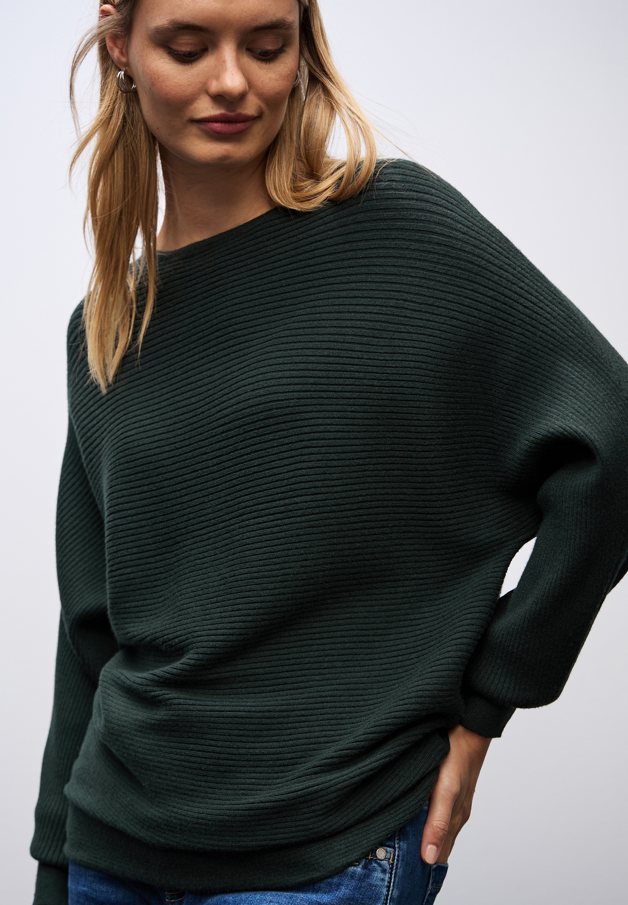 STREET ONE Pull en tricot avec texture fine et coupe ample