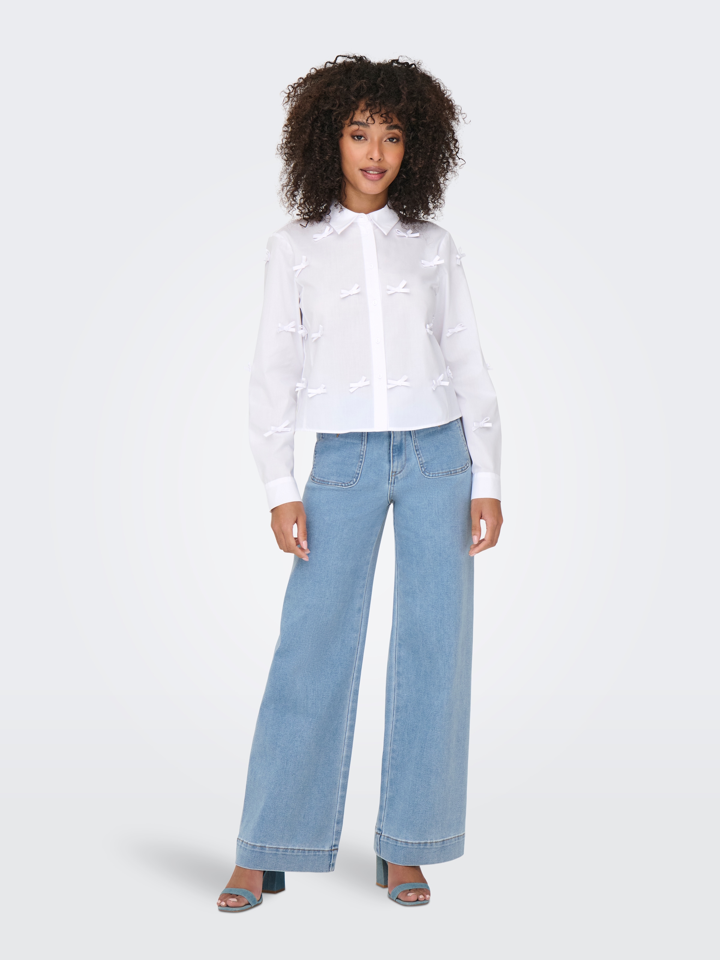ONLY Jeans taille haute »ONLMADELINE HW WD POCKET DNM GUA221 NOOS«