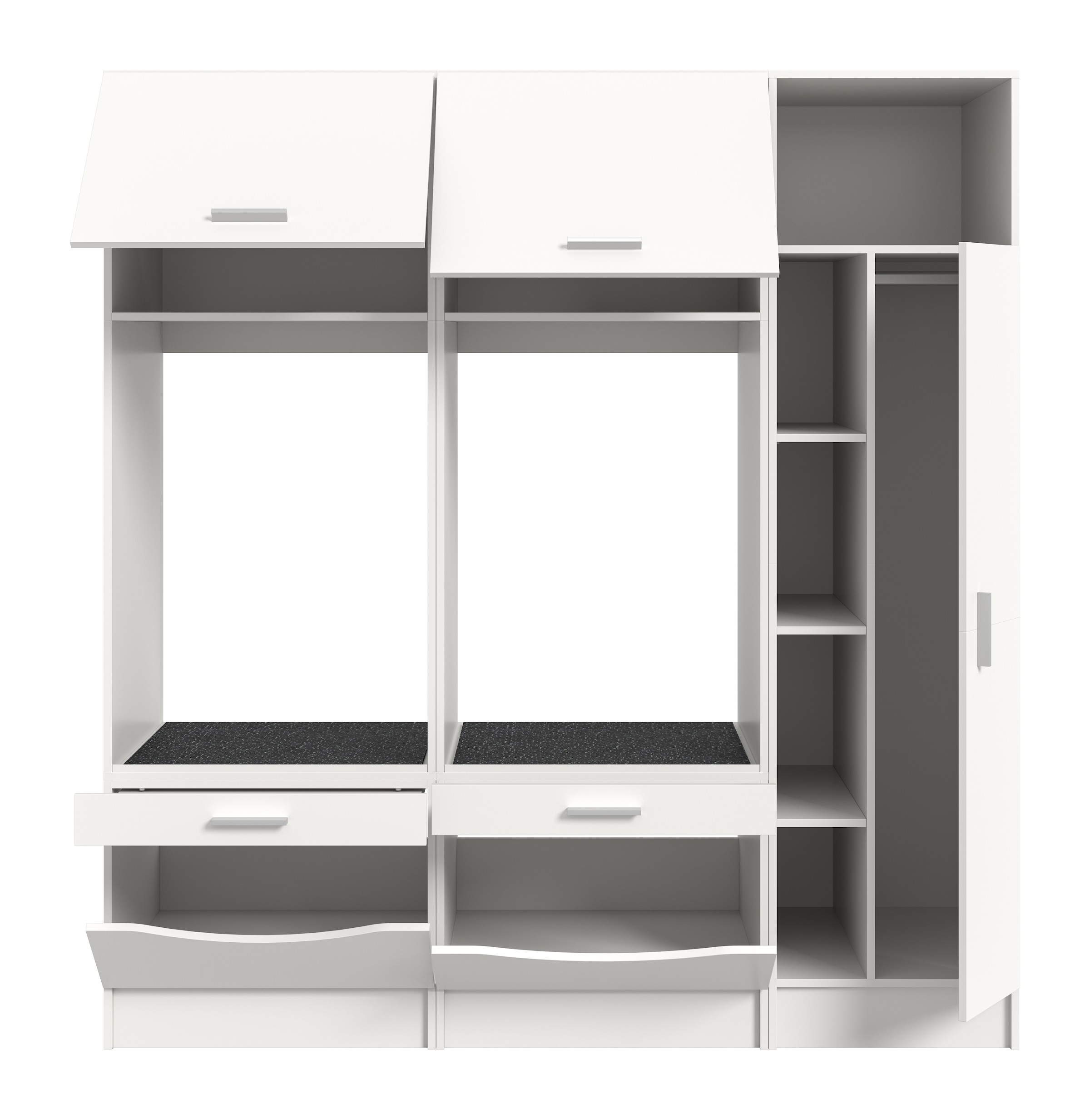 welltime Ensemble de meubles de salle de bain »FALAS, TOPSELLER!, 3-teilig, Hauswirtschaftsraum Set, Breite 182 cm« 2x Waschmaschinenumbau- & 1x Mehrzweckschrank, 