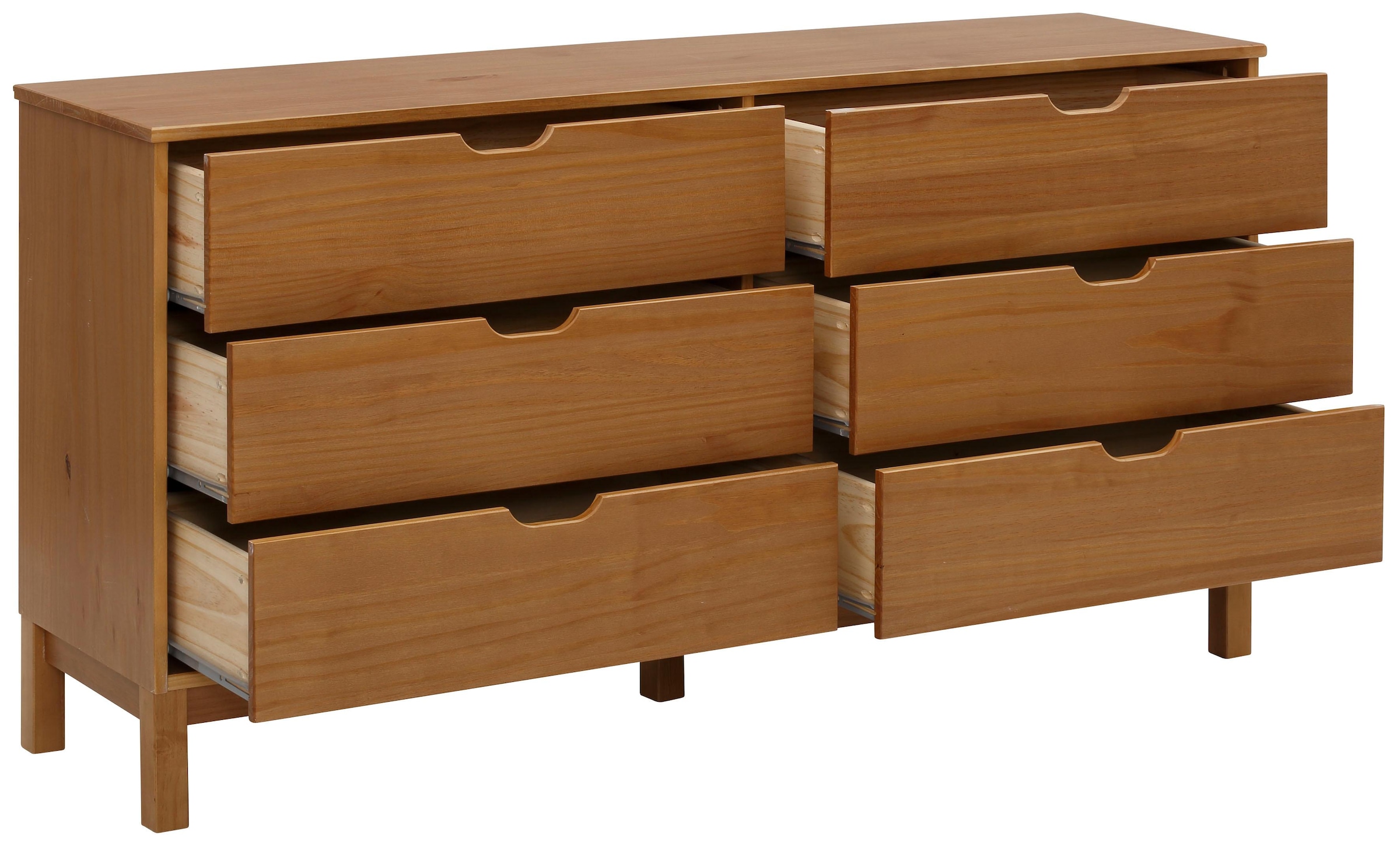 GOODproduct Kommode »Post« massives Kiefernholz, mit vielen Stauraummöglichkeiten, Breite 150 cm