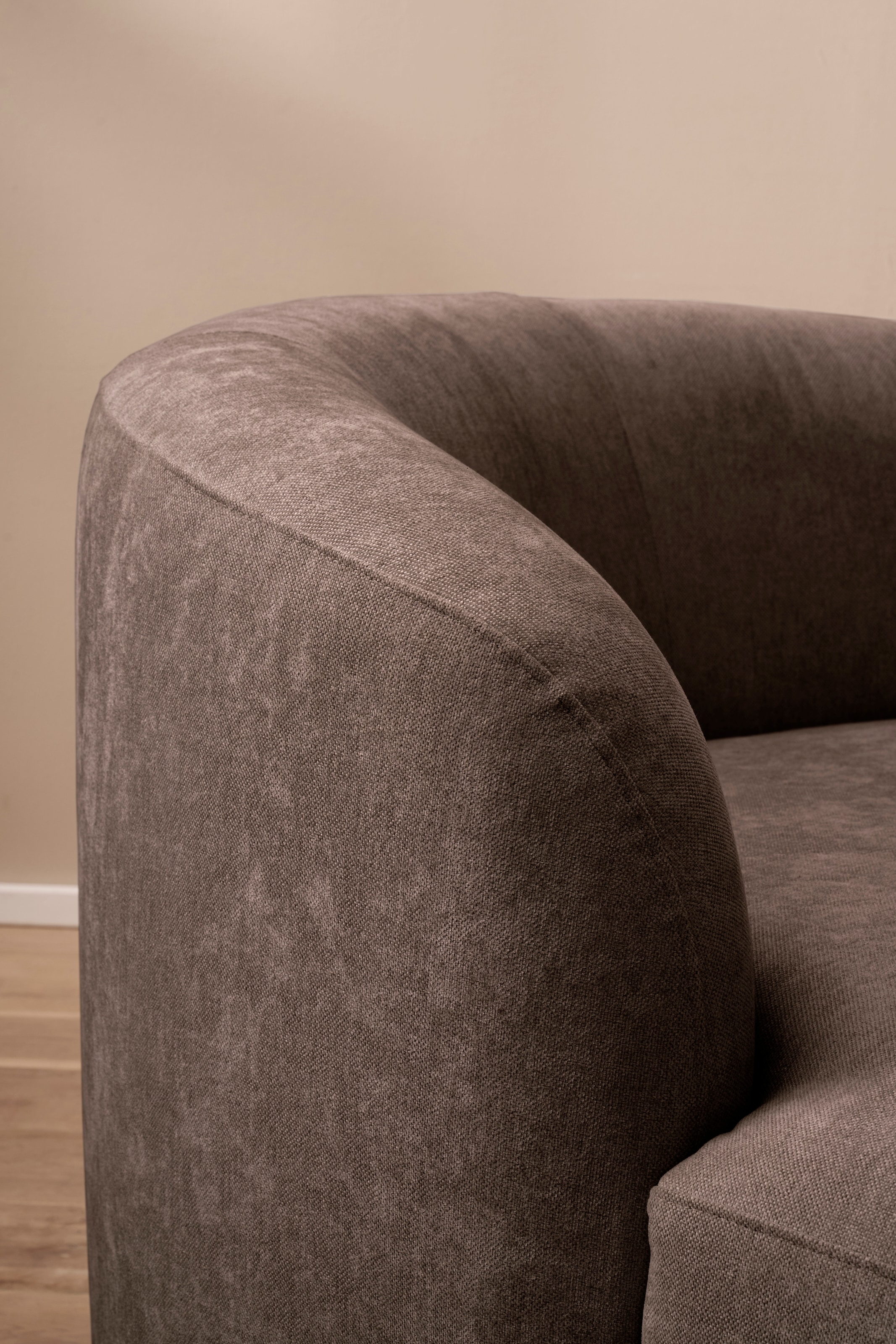LeGer Home by Lena Gercke Fauteuil XXL »Yllara, moderner Lesesessel, Loveseat mit grosszügiger Sitzfläche« avec dossier courbé en velours ou structure