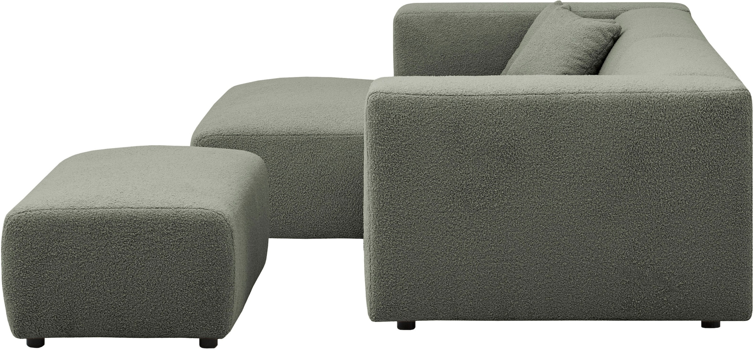 Home affaire Coin rembourré »BAKELS, Ecksofa-Set mit Hocker, L-Form mit Schlaffunktion« Ecksofa-Set (incl. Hocker) im trendigen Megacord