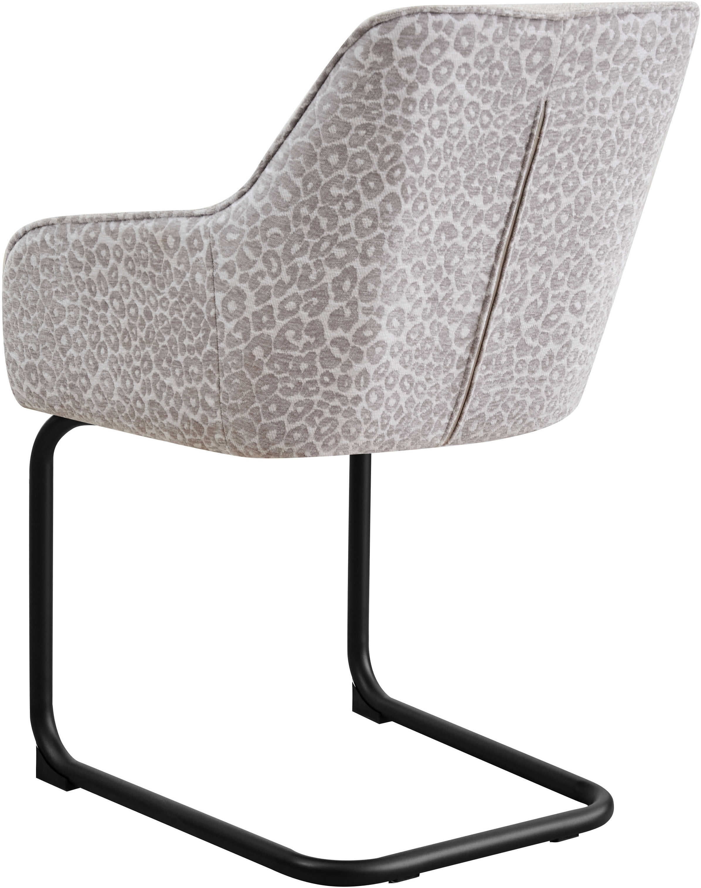 GOODproduct Chaise cantilever »Albany, 2er-Set« (Ensemble) 2 cuismoderner Freischwinger mit Leopardenlook und hochwertigem Webstoff