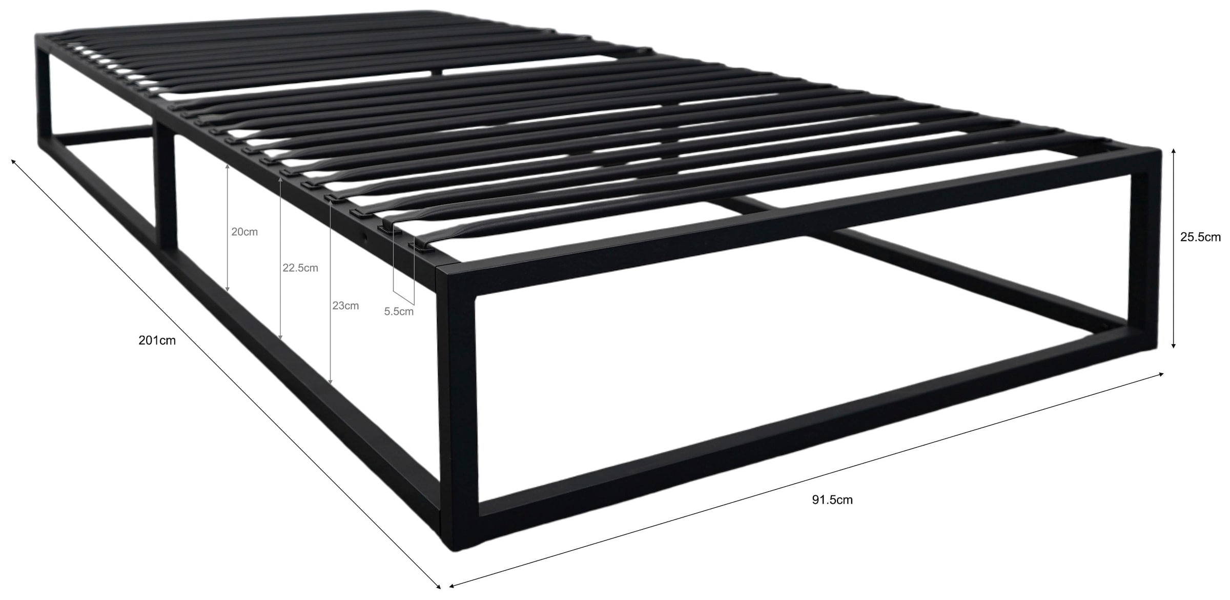 GOODproduct Metallbett »Stockholm in 3 Breiten Bestseller Otto´s Choice« mit 26 Lattenrosten für den perfekten Schutz deiner Matratze,  Moderner Bettrahmen Bett Schlafzimmer Bettgestell Massiv