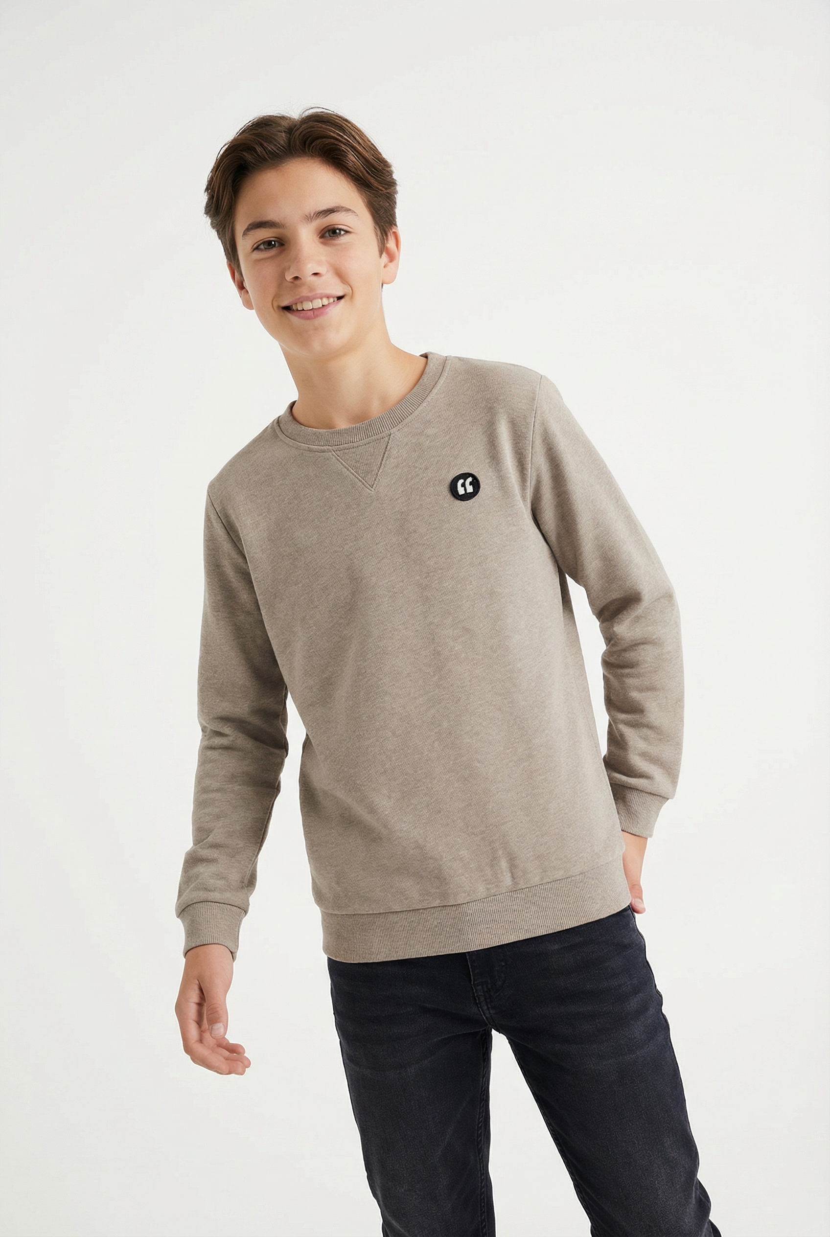 Name It Sweatshirt »NKMVIMO für Jungen mit Bündchen und klassischer Form«, unifarben, casual, regular fit, Baumwollmischung, Rundhals
