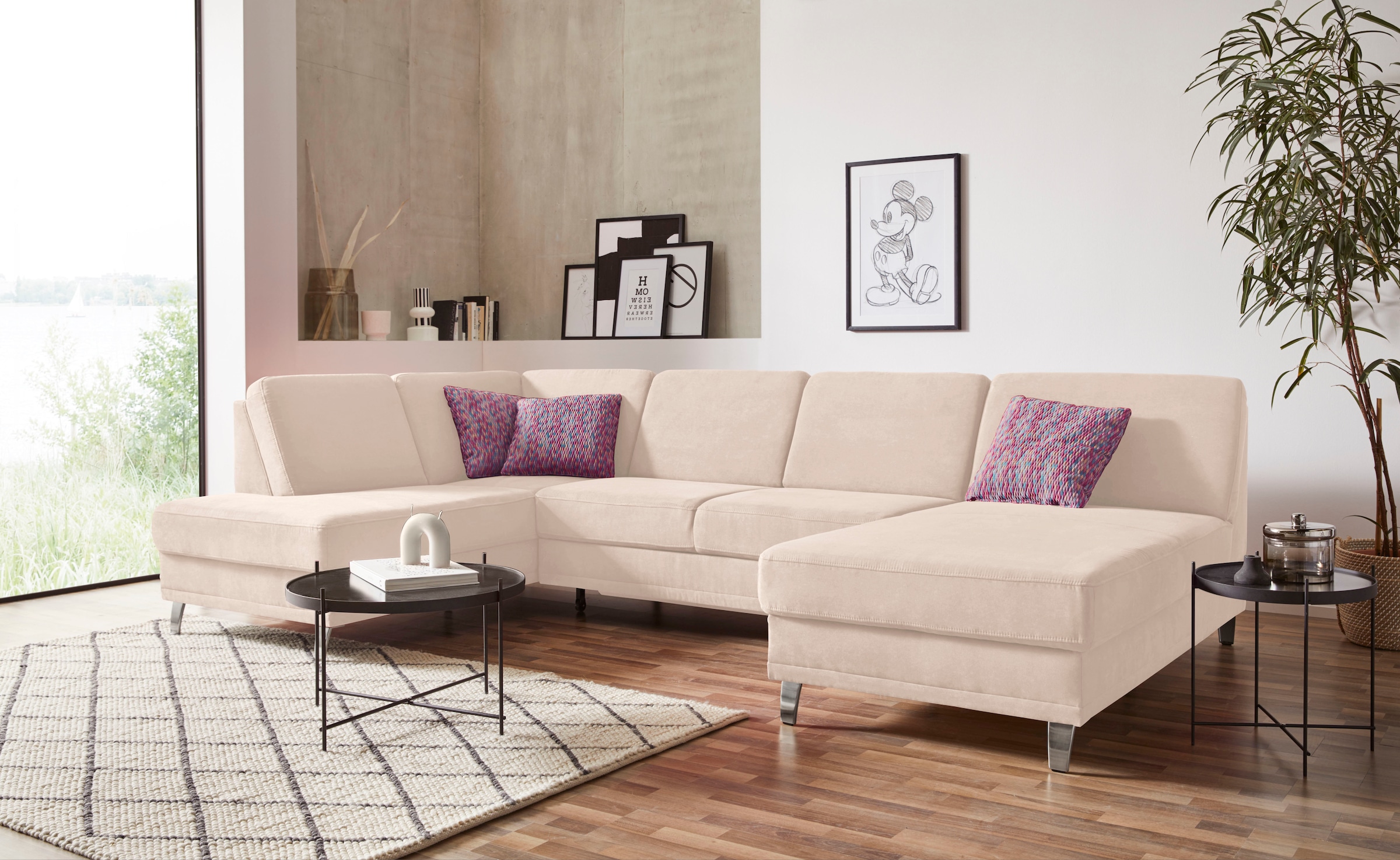 sit&more Paysage de salon »Clio U-Form« wahlweise mit Bettfunktion und Bettkasten, inklusive Federkern