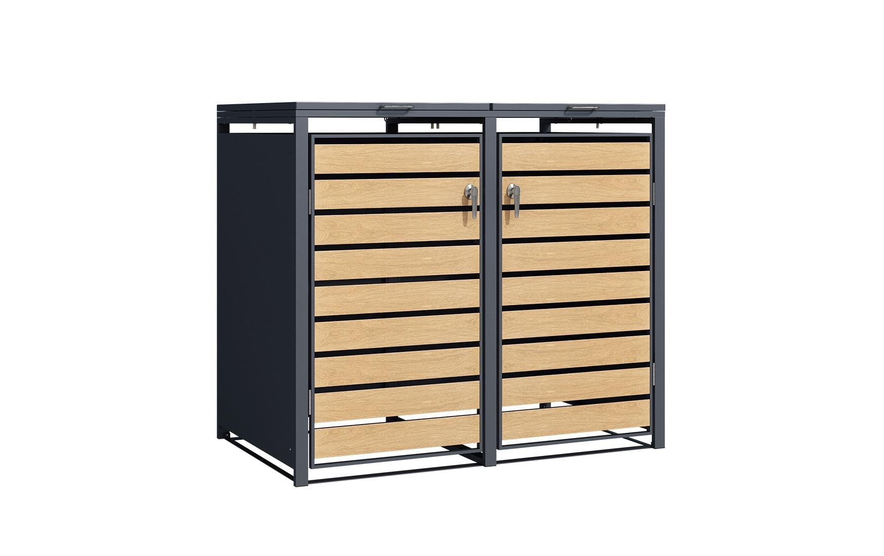   Mülltonnenbox »Contini 2-Türig Anthrazit«