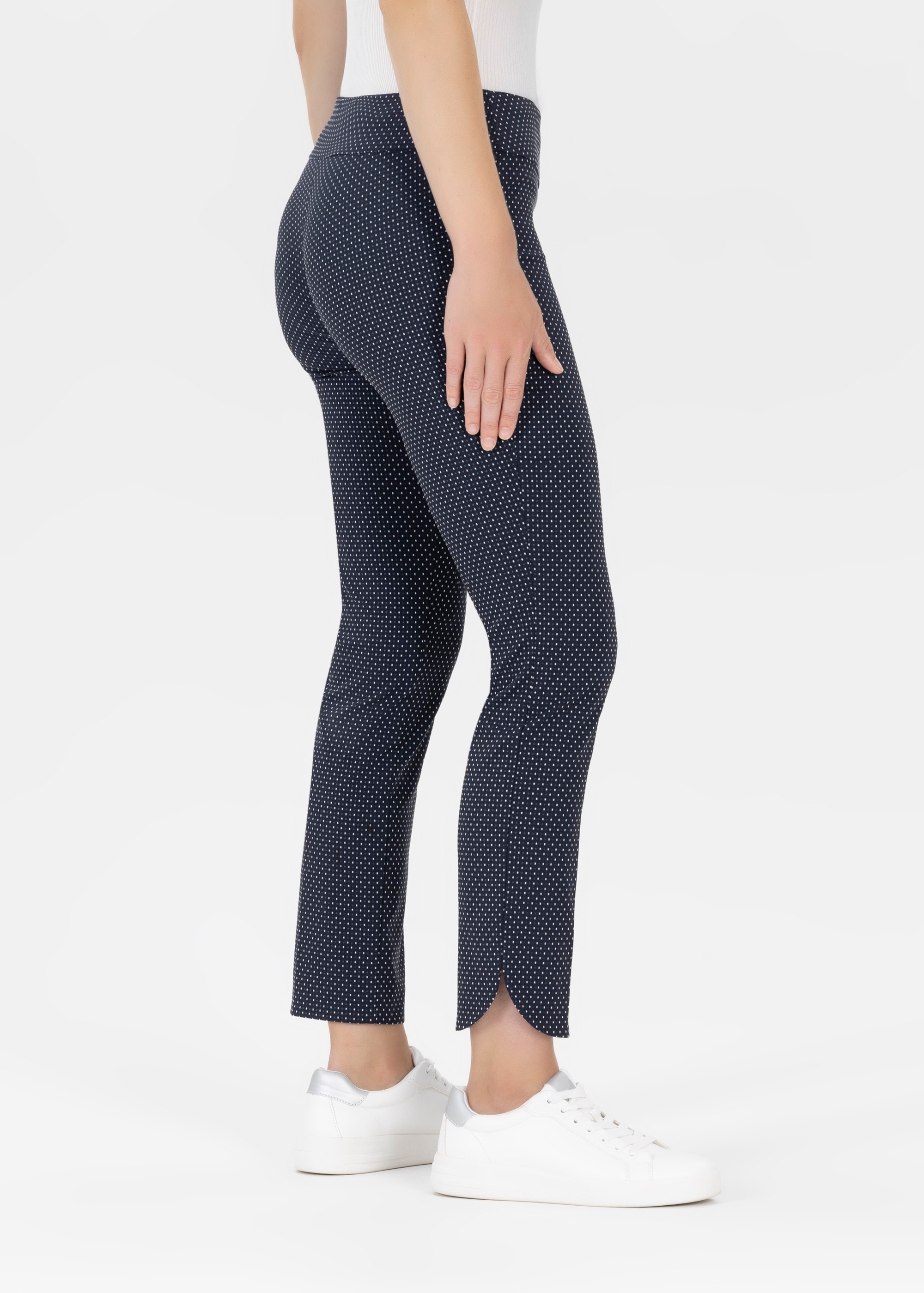 Stehmann Schlupfhose »Ina«  Allover-gepunktet, 7/8-Länge und seitliche Schlitze