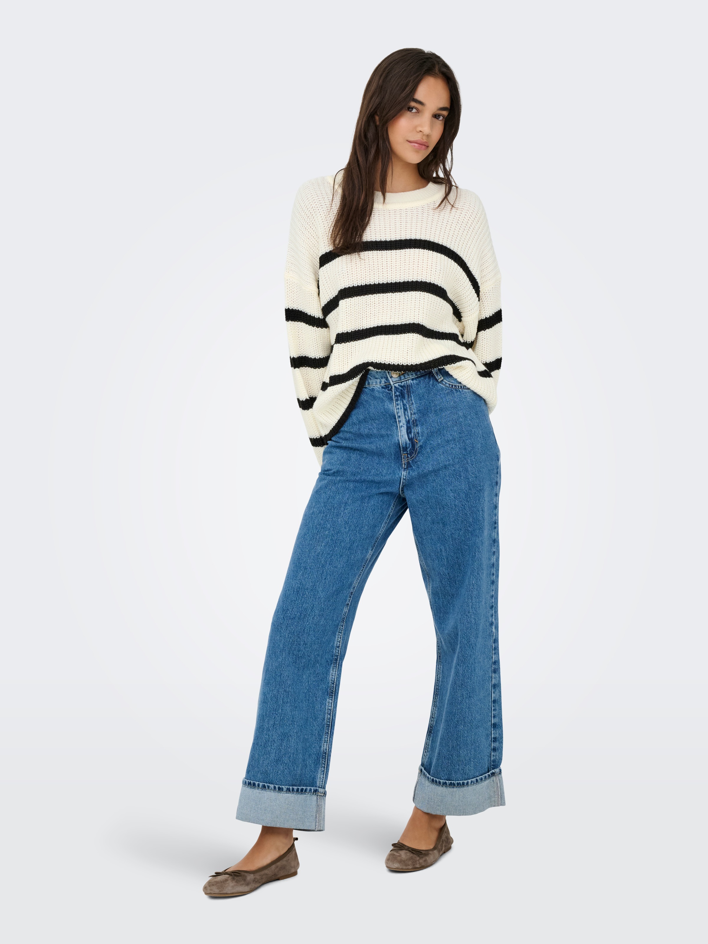 JDY Pull en tricot »JDYJUSTY L/S STRIPE PULLOVER KNT NOOS«