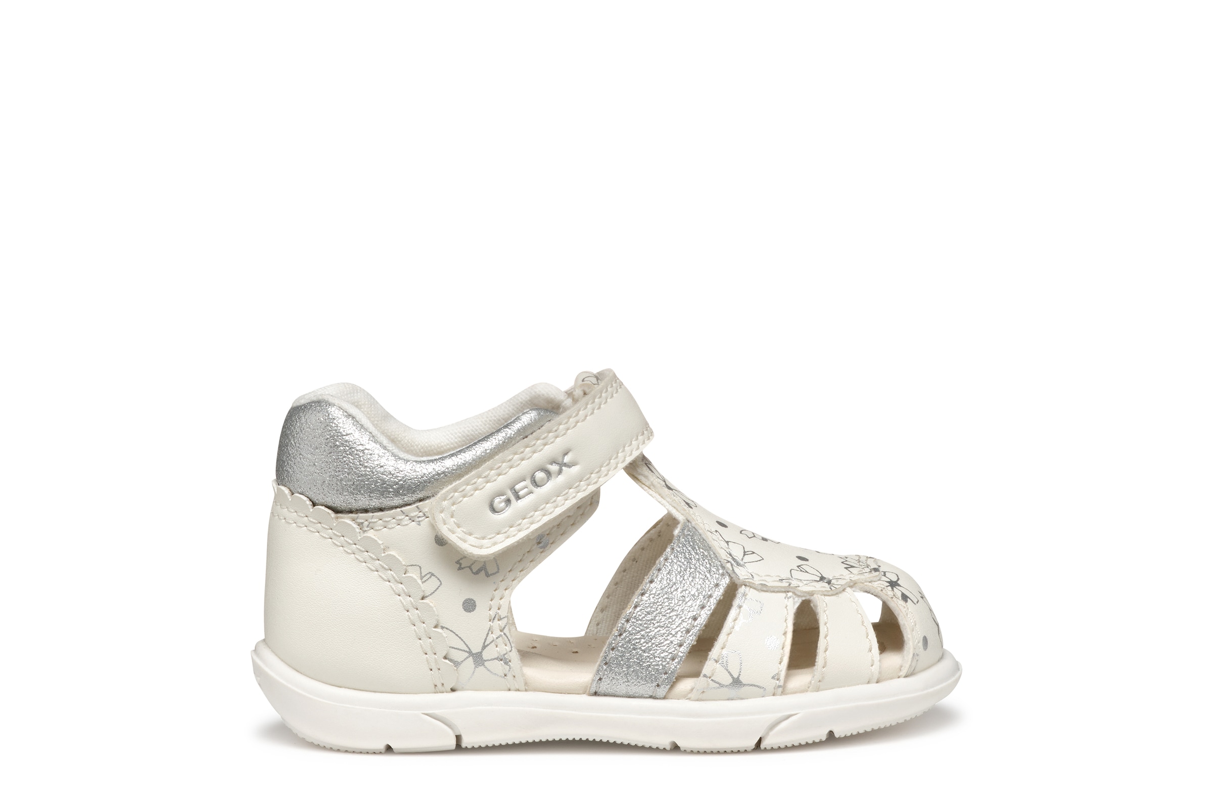 Geox Lauflernschuh »B SANDAL ZAPITO GIRL«  Babyschuh, Sommerschuh, Klettschuh, Grössenschablone zum Download