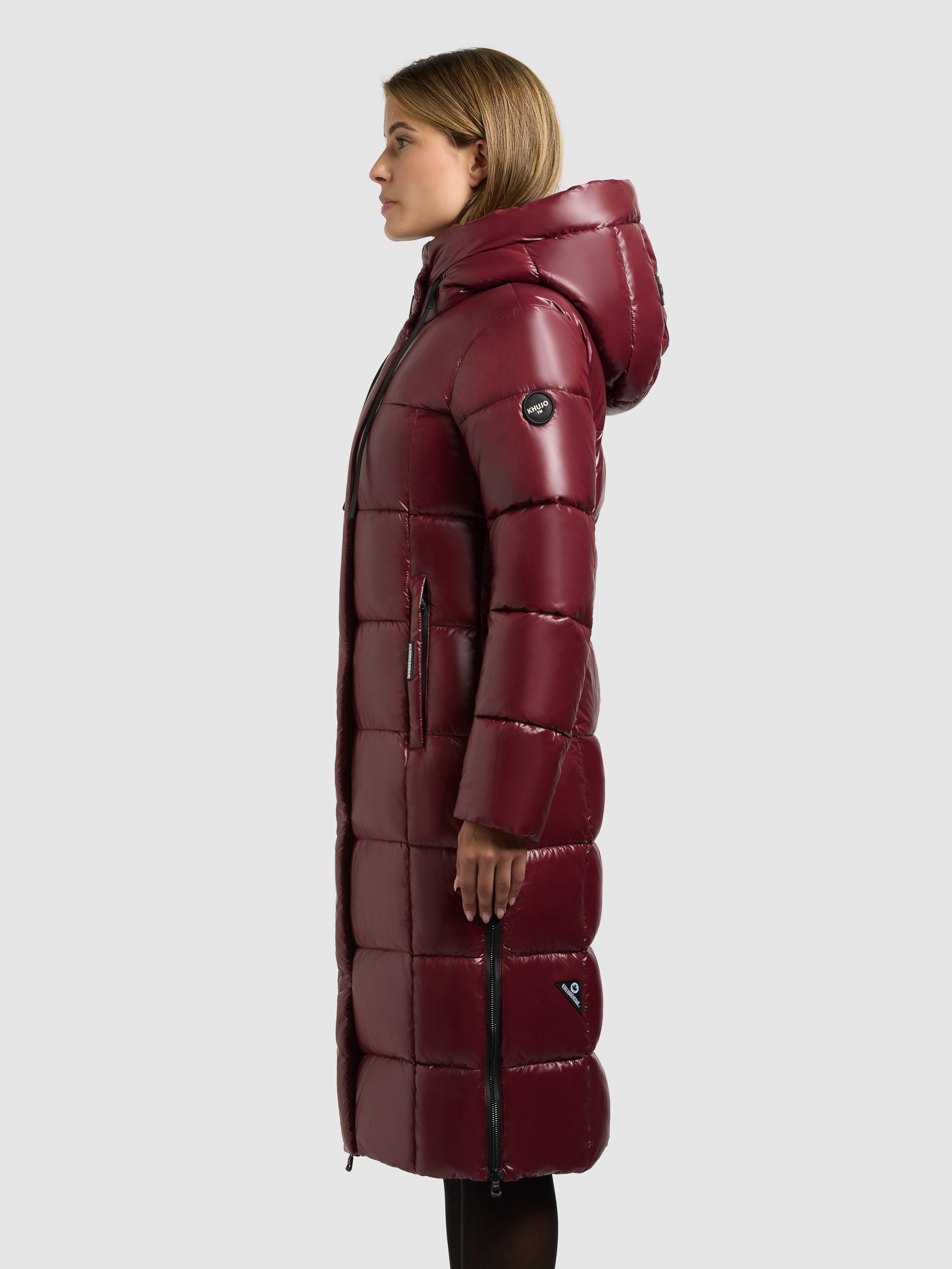 khujo Steppmantel »WILLA« praktische Seitenschlitze mit Reissverschluss