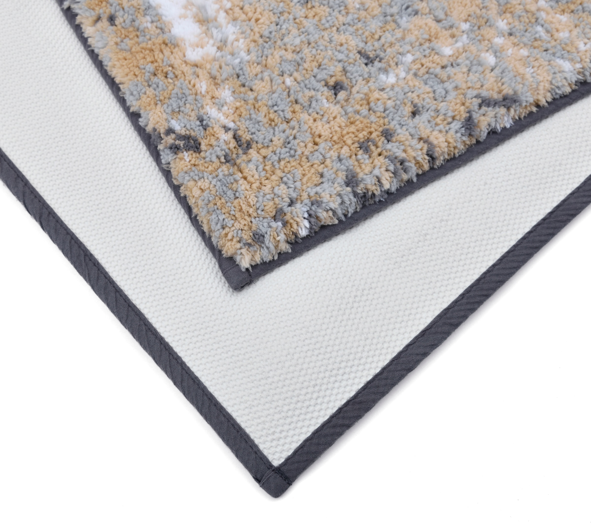 GOODproduct Tapis de bain »Hamsa, Badvorleger, Badezimmer Teppich, Duschvorleger« Höhe 15 mm revêtement antidérapant Séchage rapide | compatible chauffage au sol tapis de bain, style vintage, effet relief