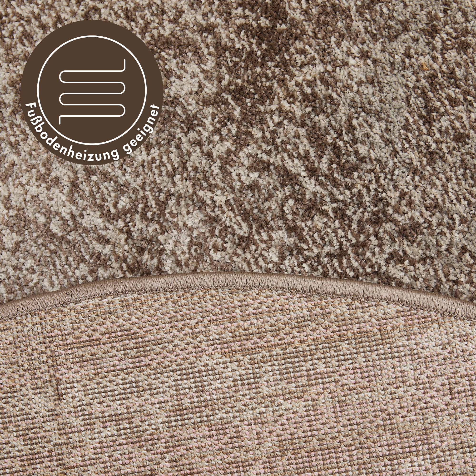 Andiamo Teppich »Luna« rund 7 mm Höhe Kurzflor, modernes Design, meliert, Wohnzimmer, Schlafzimmer