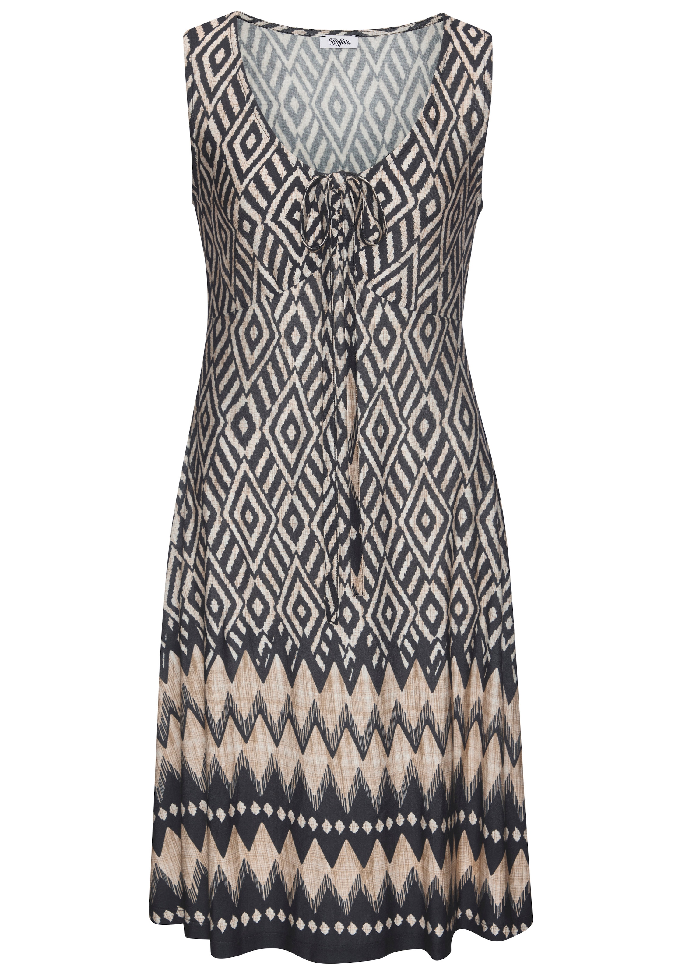 Buffalo Jerseykleid mit Bindeband, sommerliches Trägerkleid, Strandkleid