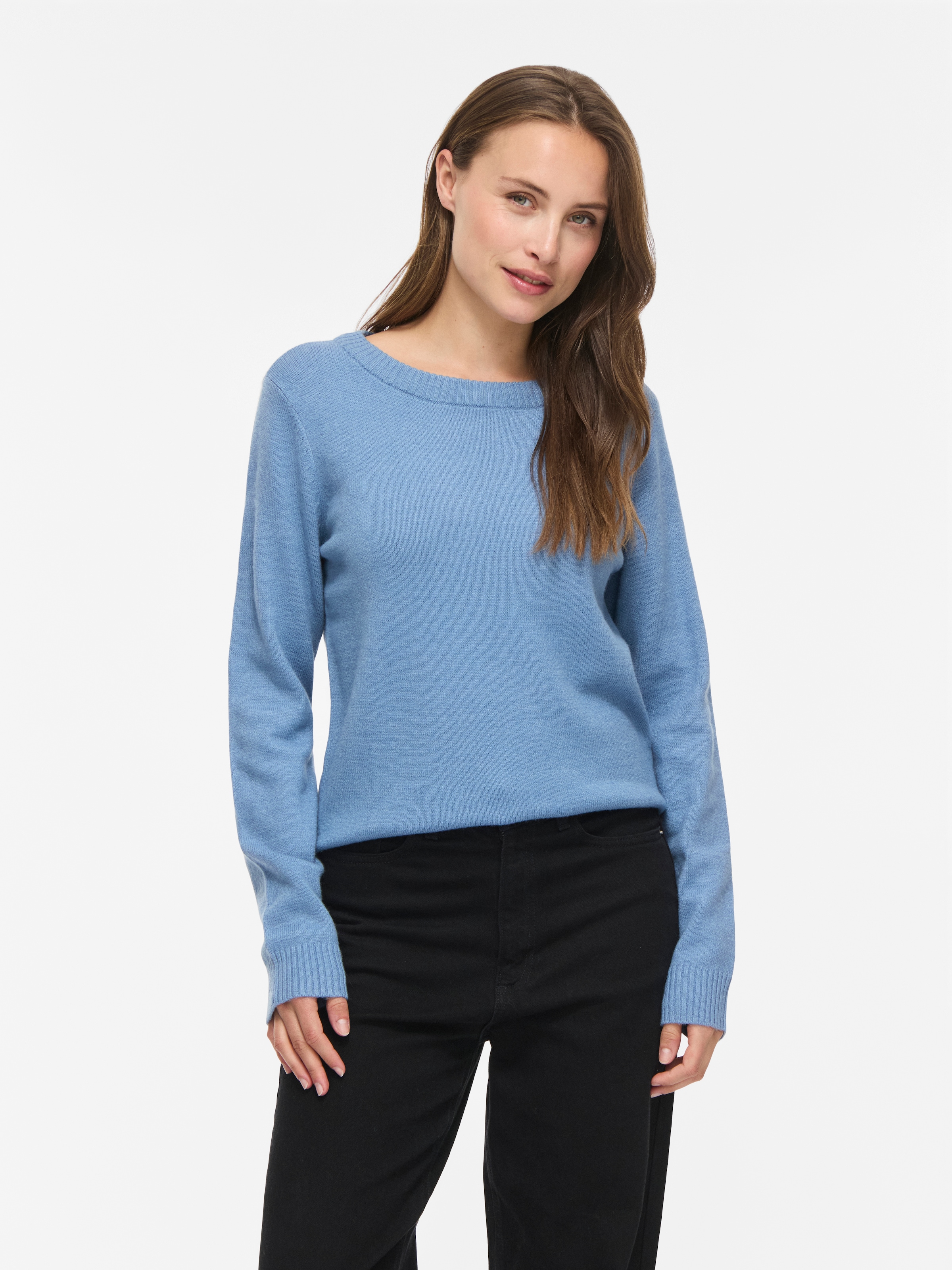 Vila Pull à col rond »VIRIL O-NECK L/S  KNIT TOP - NOOS« mélange viscose, coupe régulière