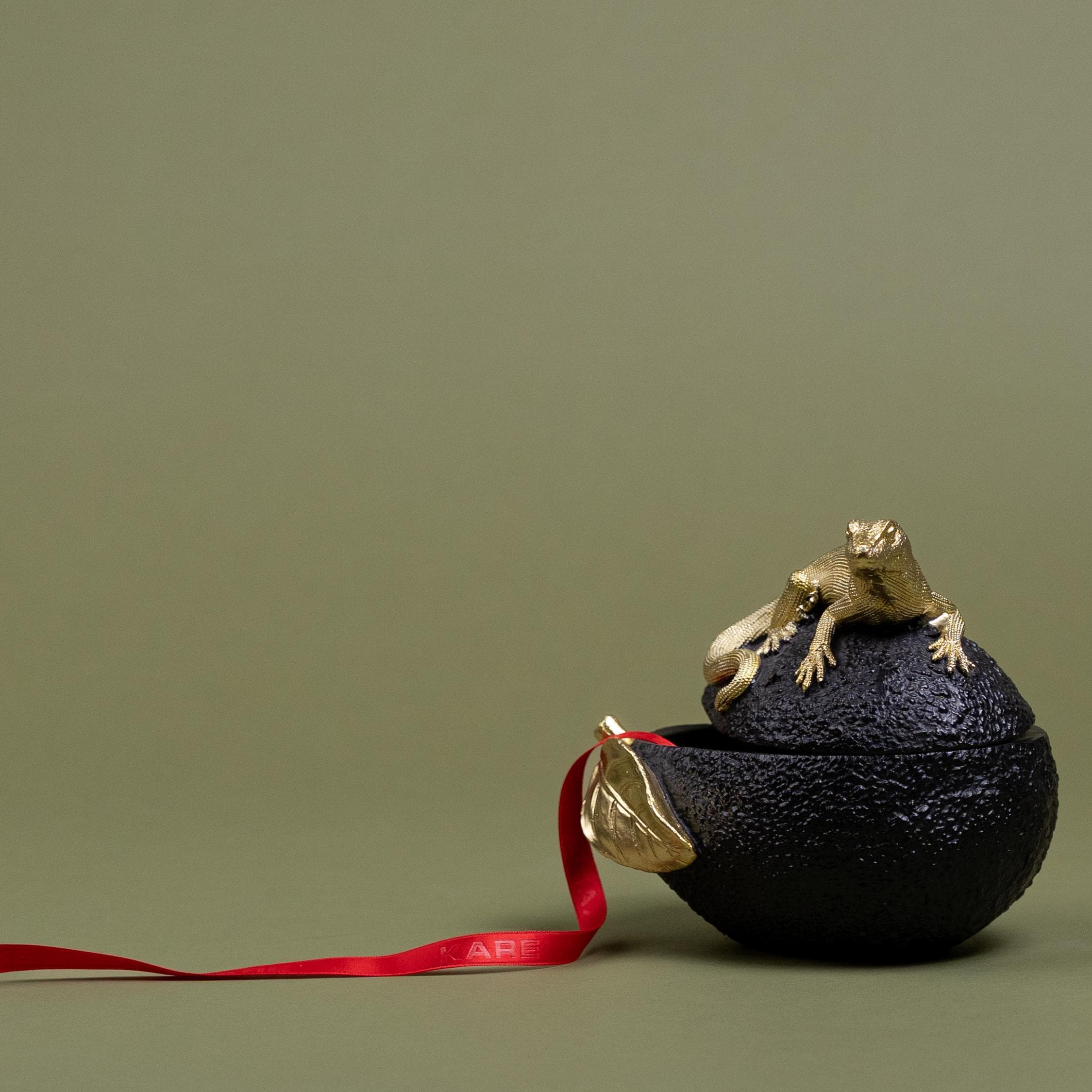 Kare Design Dose »Dekodose Avocado Lizard 15cm« ideal für Schmuck, Schlüssel, Kleingeld, Haargummis u.a. Kleinteile
