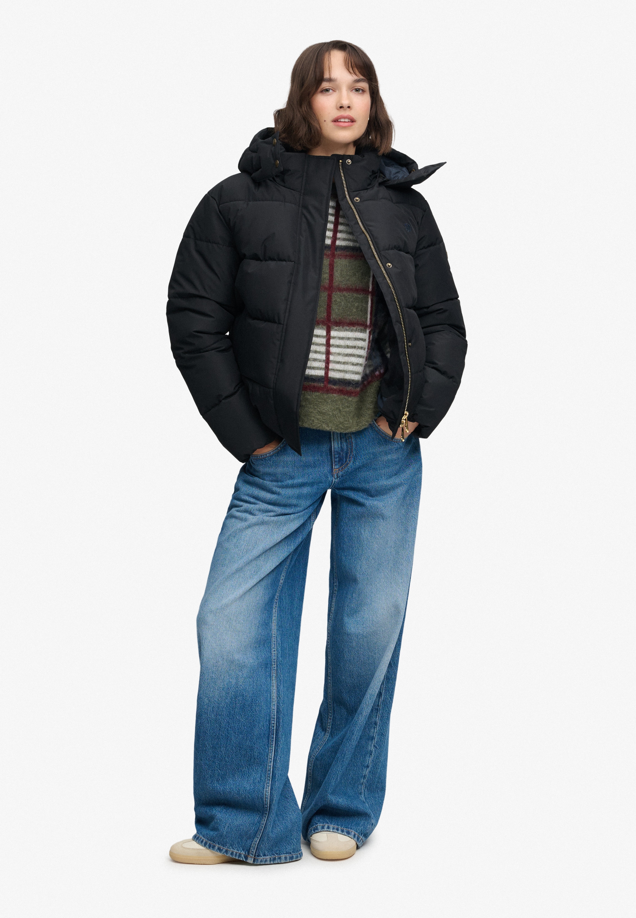 Superdry Veste matelassée »PREMIUM HOOD PUFFER JKT« avec capuche fibre synthétique, coupe décontractée