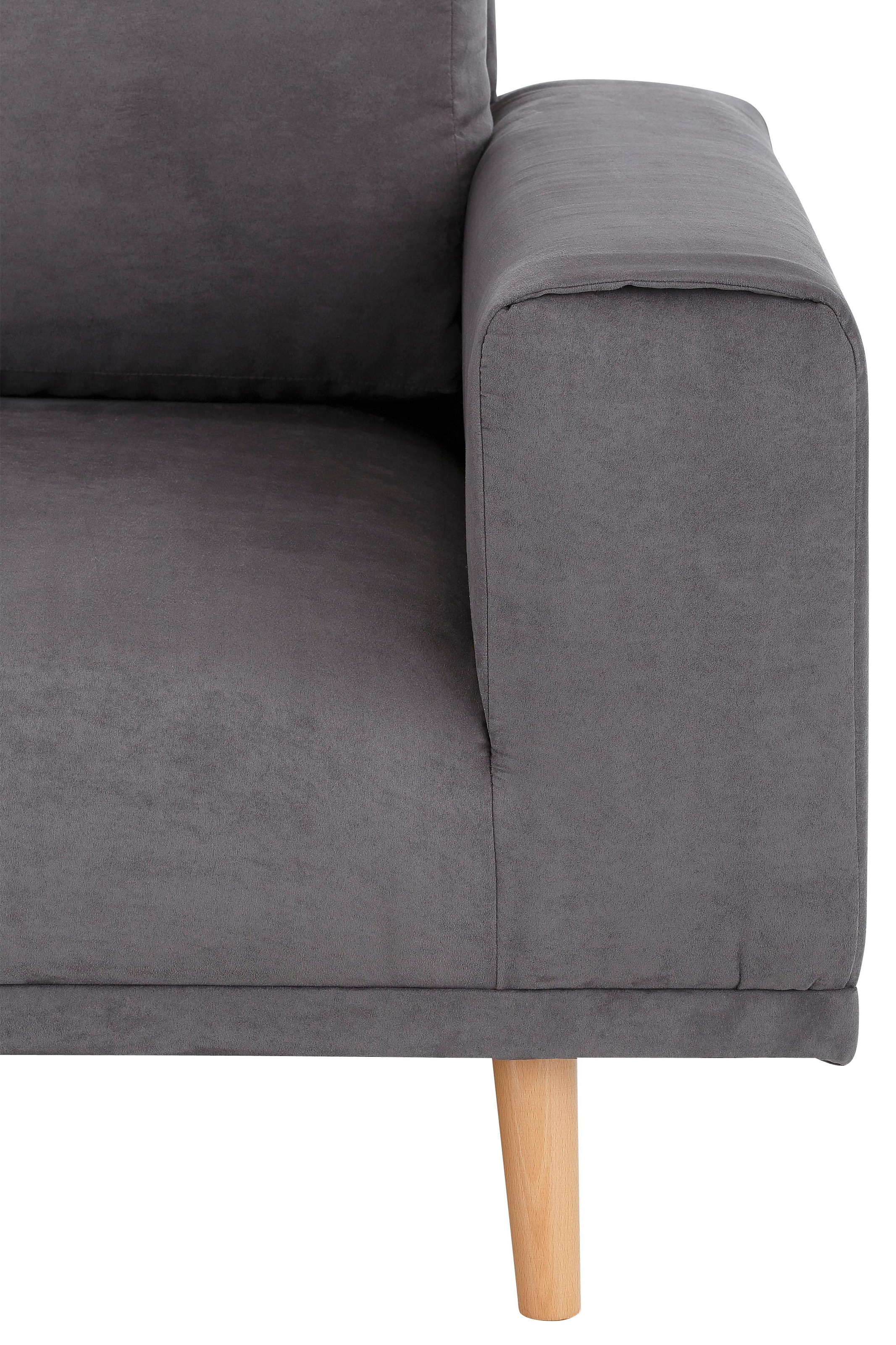 Home affaire Ecksofa »Lasse L-Form« im scandinavischen Stil mit Holzfüssen