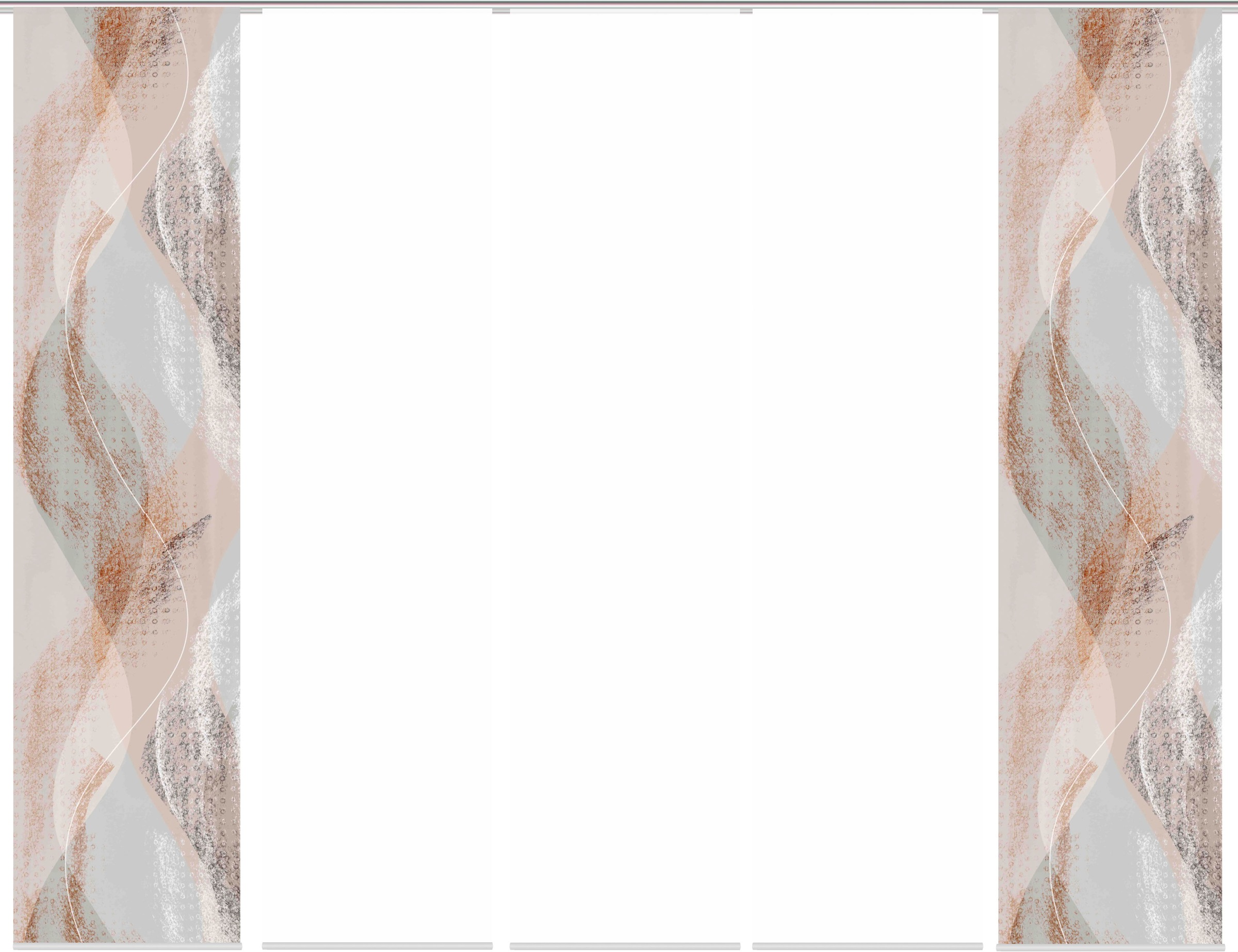 HOME WOHNIDEEN Rideau coulissant »TORRE« Support de panneau 1 cuis tlg. DIGITALDRUCK