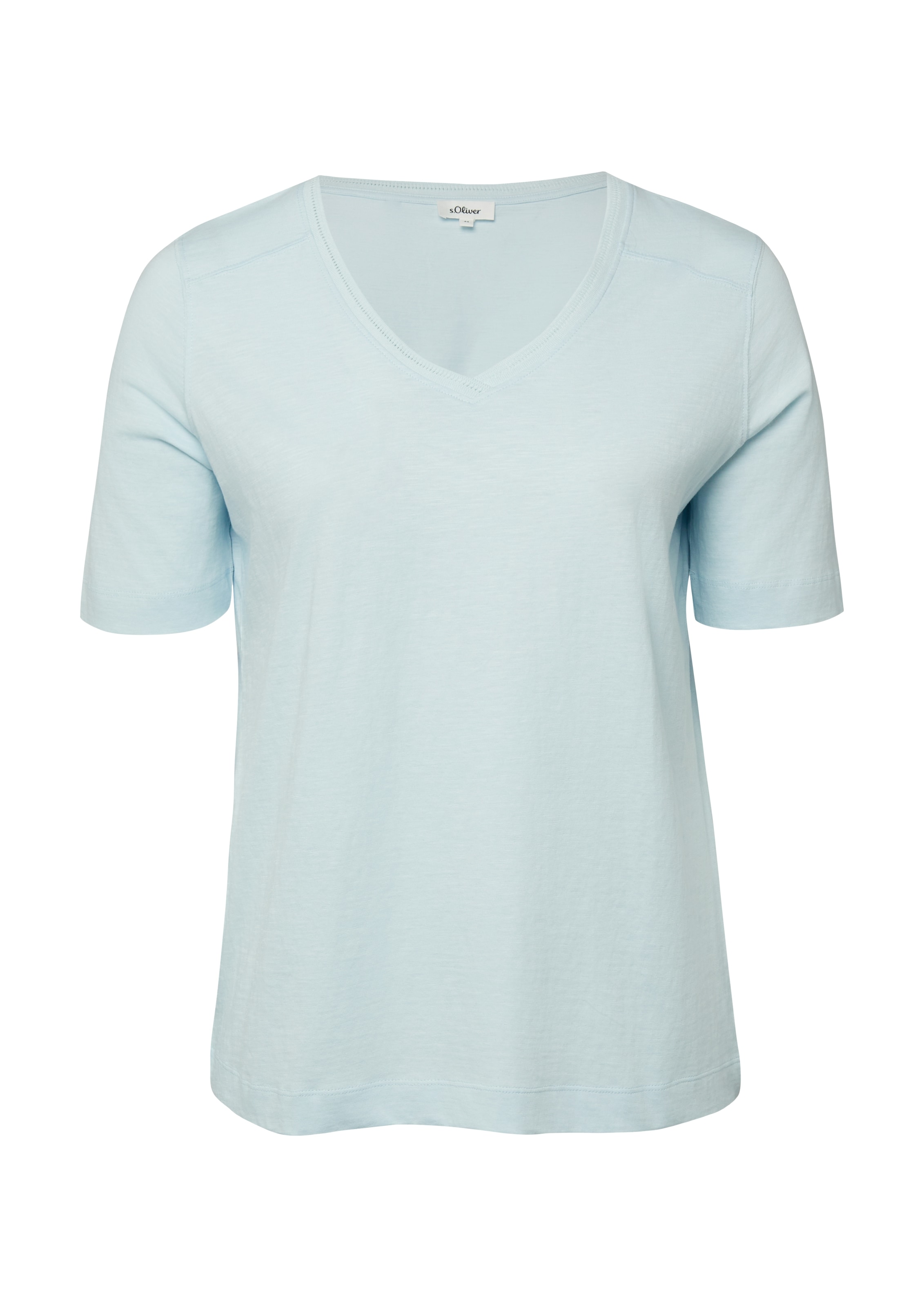 s.Oliver CURVE T-shirt en V T-shirt d'été en coton pur/grandes tailles
