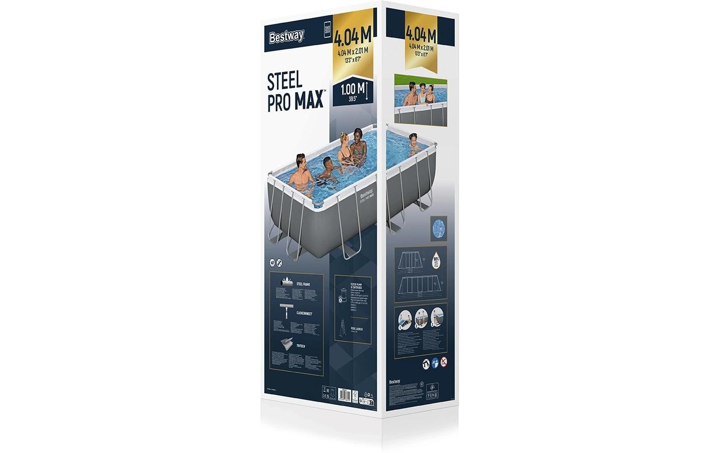 Bestway Whirlpool »Steel Pro MAX« Rechteckiges Aufstellpool-Set