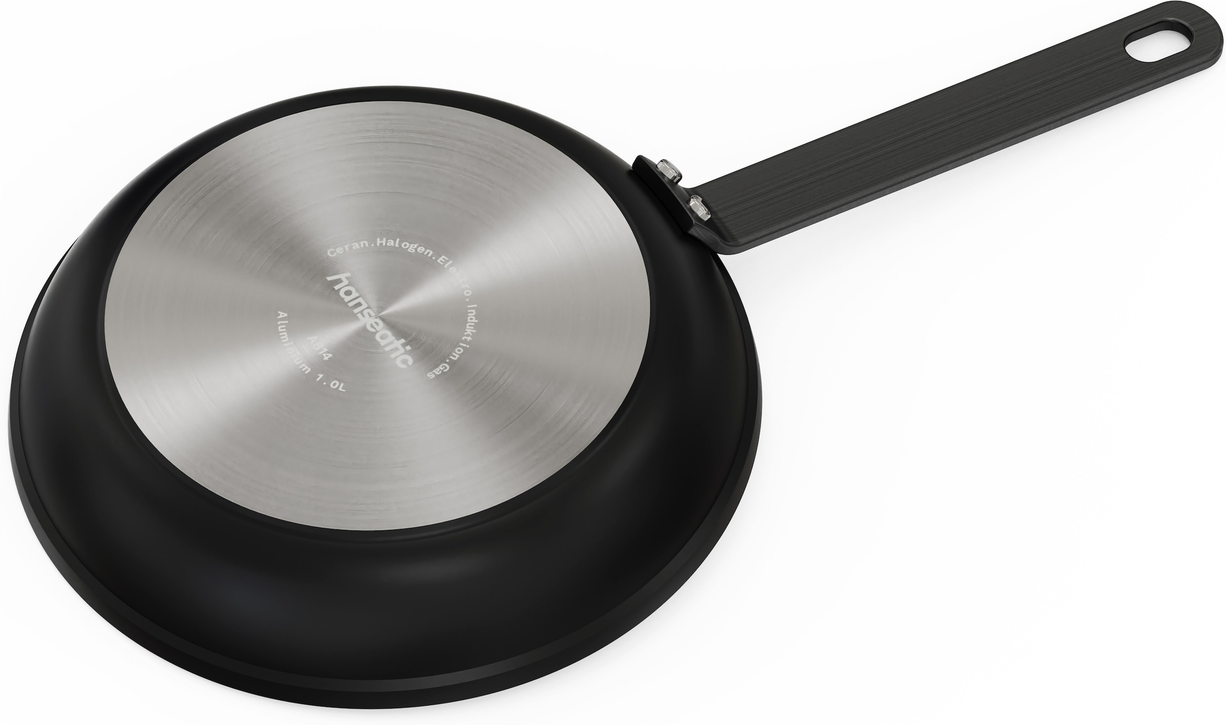 Hanseatic Poêle à frire »ALU PRO« Aluminium 1 tlg. Poêle professionnelle avec revêtement antiadhésif, pour tous types de cuisinières, induction