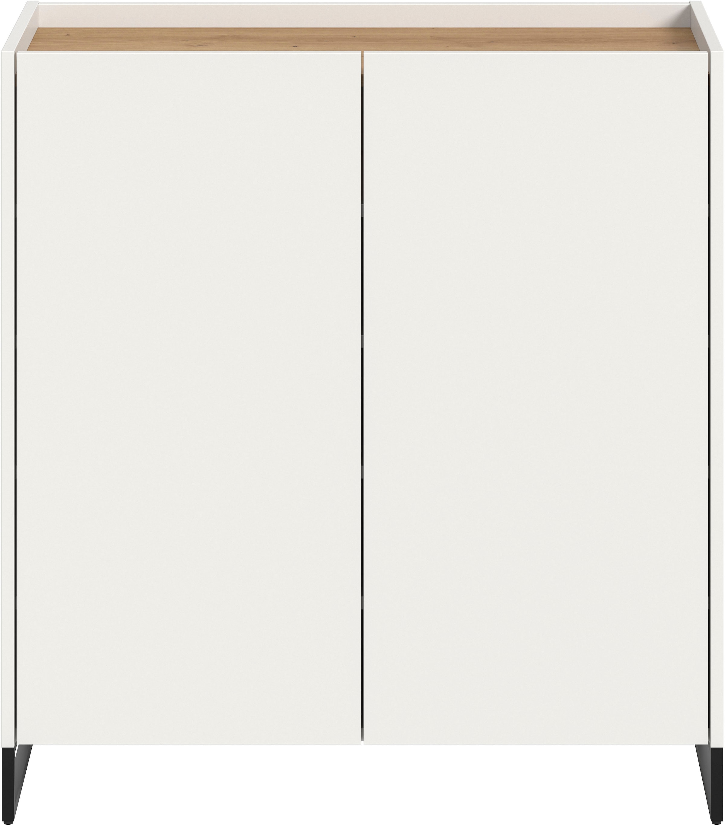 INOSIGN Schuhschrank »EVRID, Breite 90cm, 2 Türen, 5 Einlegeböden, inkl. Metall-Kufenfüsse« individuell mit anderen Artikel der Serie EVRID erweiterbar, 1 Stk. tlg. Schuhkommode, Kommode, Sideboard, Garderobenschrank, Flurkommode