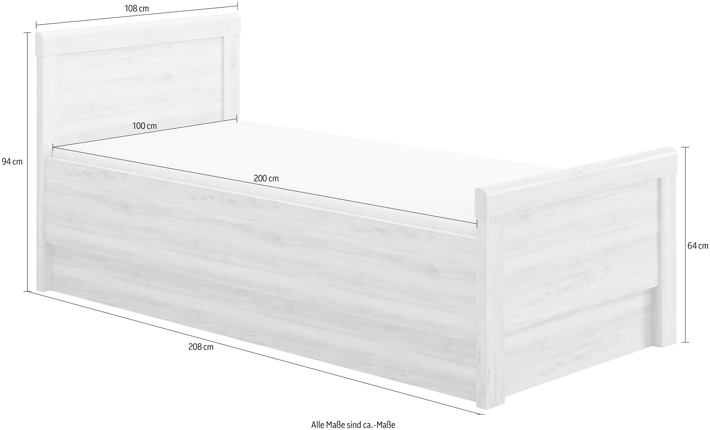 priess Einzelbett »Arnsberg Komfortbett mit flexibel höhenverstellbarer Liegefläche« Made in Germany mit Blauem Engel und Goldenem M ausgezeichnet