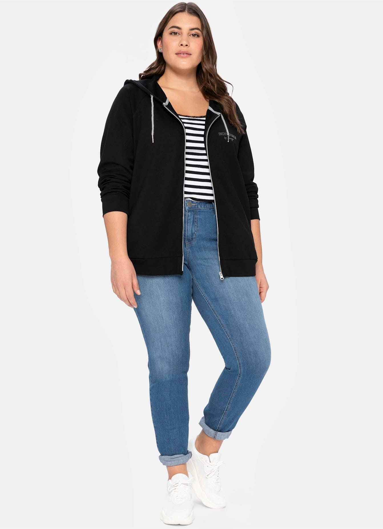 Sheego Shirtjacke »Kapuzensweatjacke« 1 Stk.