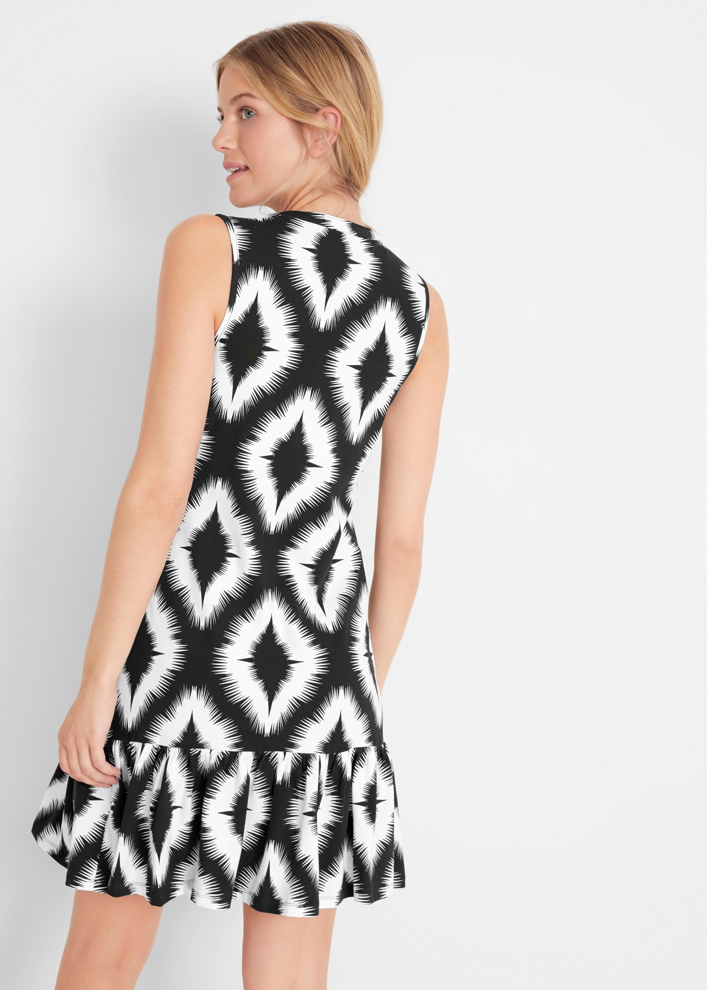 bonprix Robe en jersey »Jerseykleid aus softem Baumwoll-Mix« für eleganten Look, aus Baumwolle und Elasthan, Regular Fit