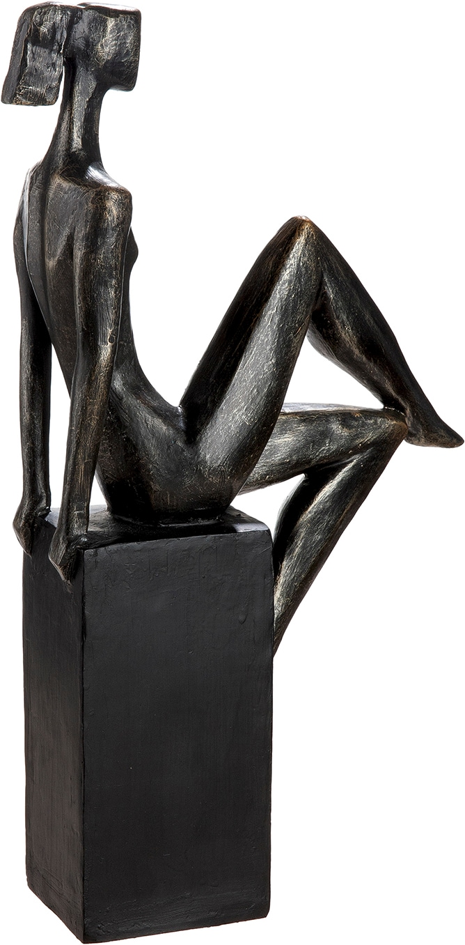 GILDE Skulptur »Skulptur Frau Eleganz bronzefarben« Anmut graziös dekorativ Wohnambiente Geschenkidee