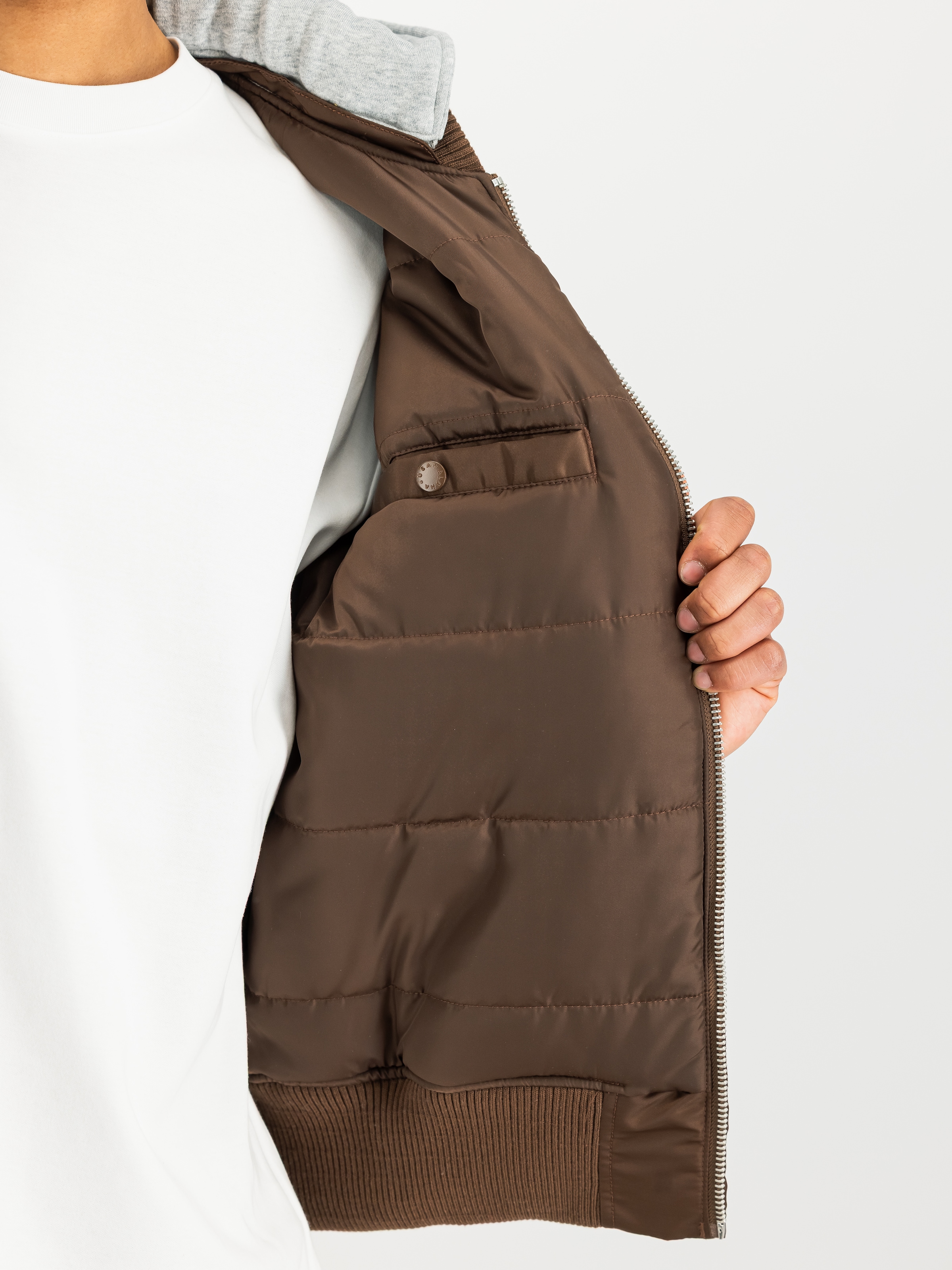 Alpha Industries Bomberjacke »MA-1 ZH Back Print« mit Kapuze Kunstfaser, slim fit