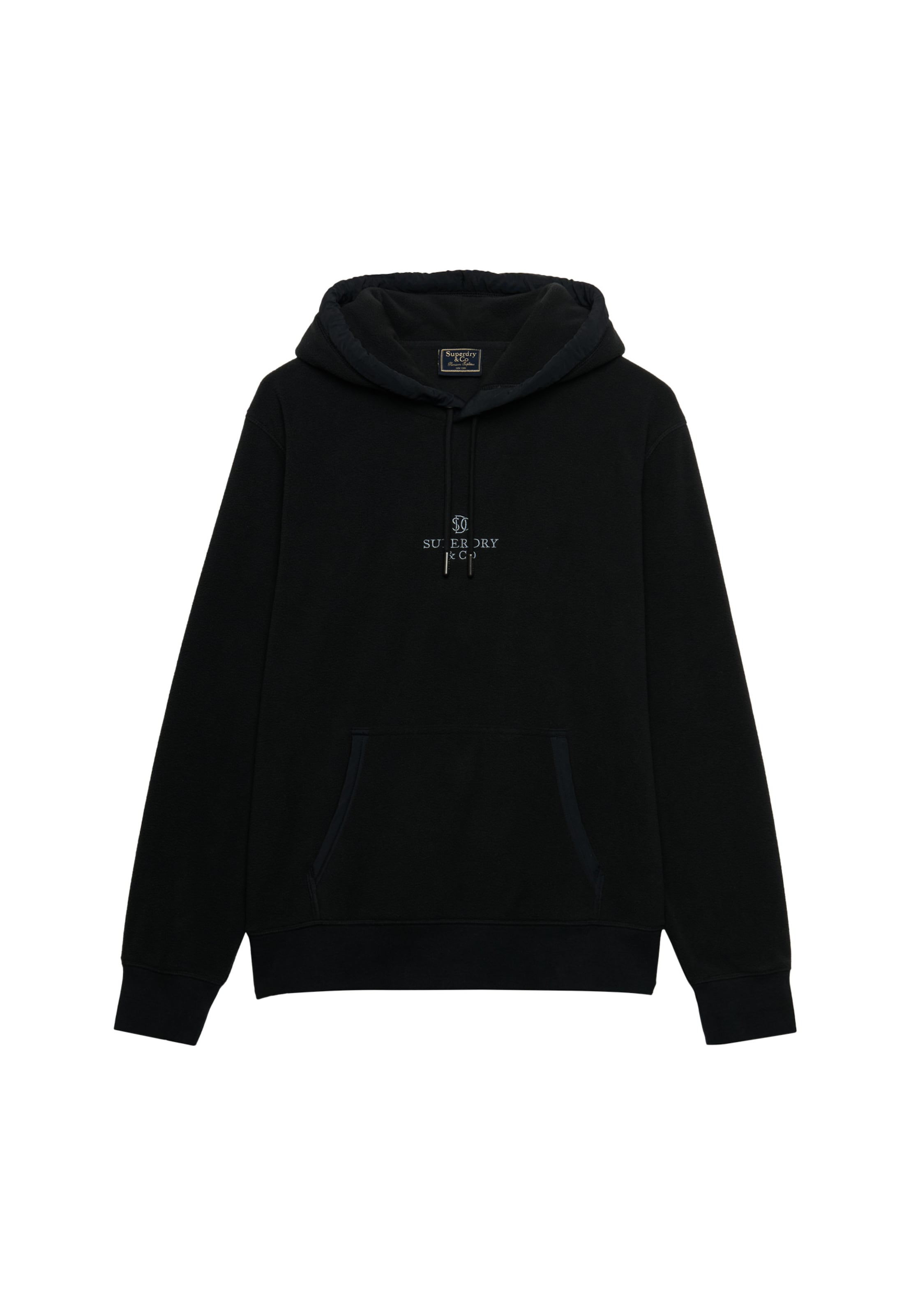 Superdry Sweat à capuche »MICRO LOGO FLEECE HOOD«, fibre synthétique, coupe ample
